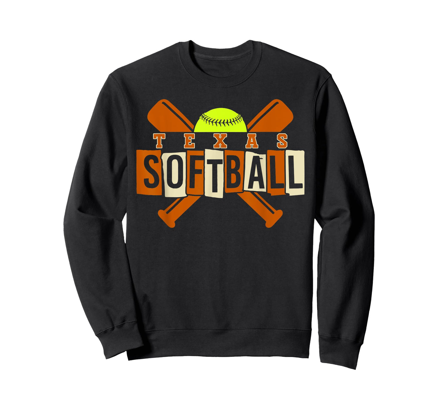 Texas Softball Vintage Mens Kids Team Retro Softball Fan T-Shirt