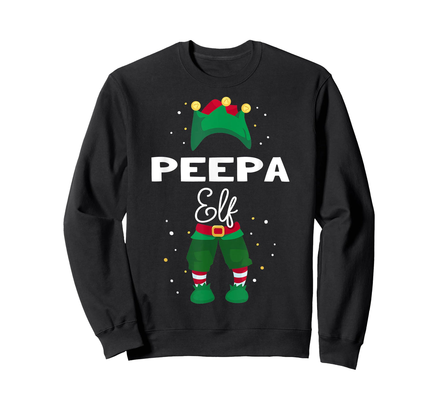 Funny Christmas Tree Lights Ugly Sweater PEEPA Elf T-Shirt