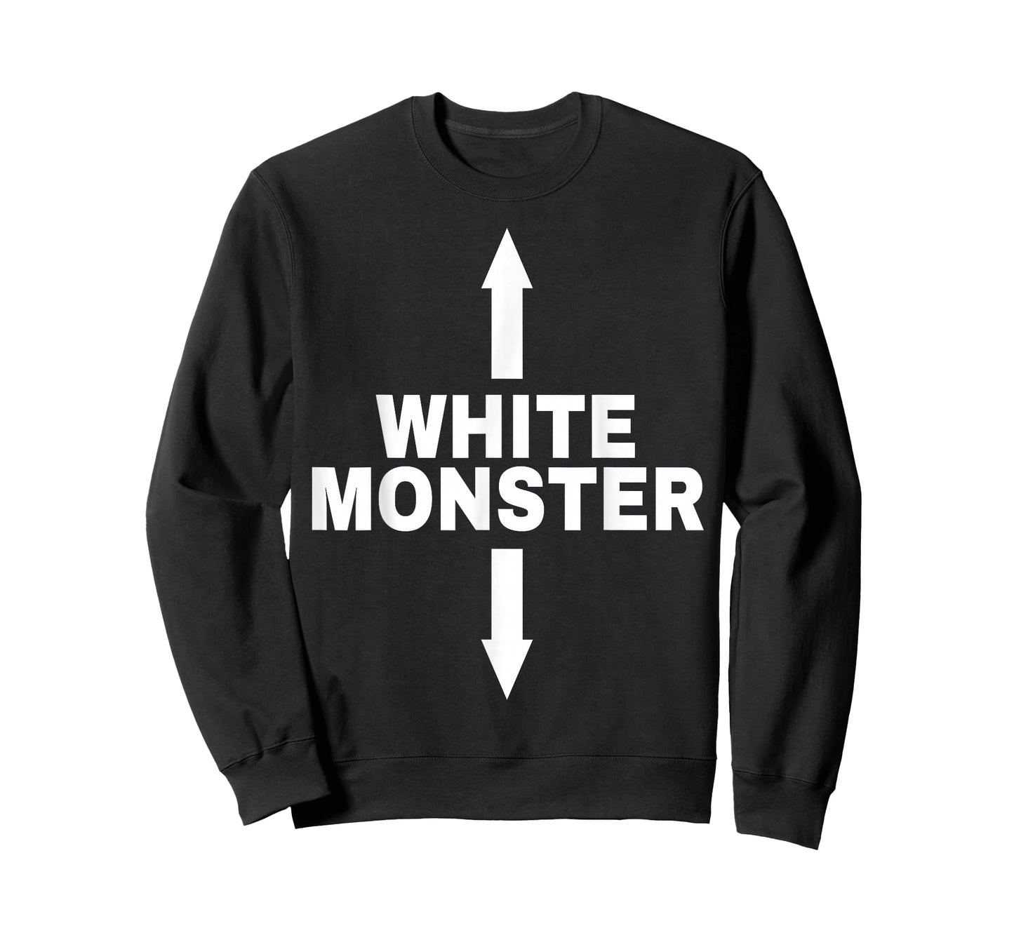 White Monster with Up and Down Arrows T-Shirt