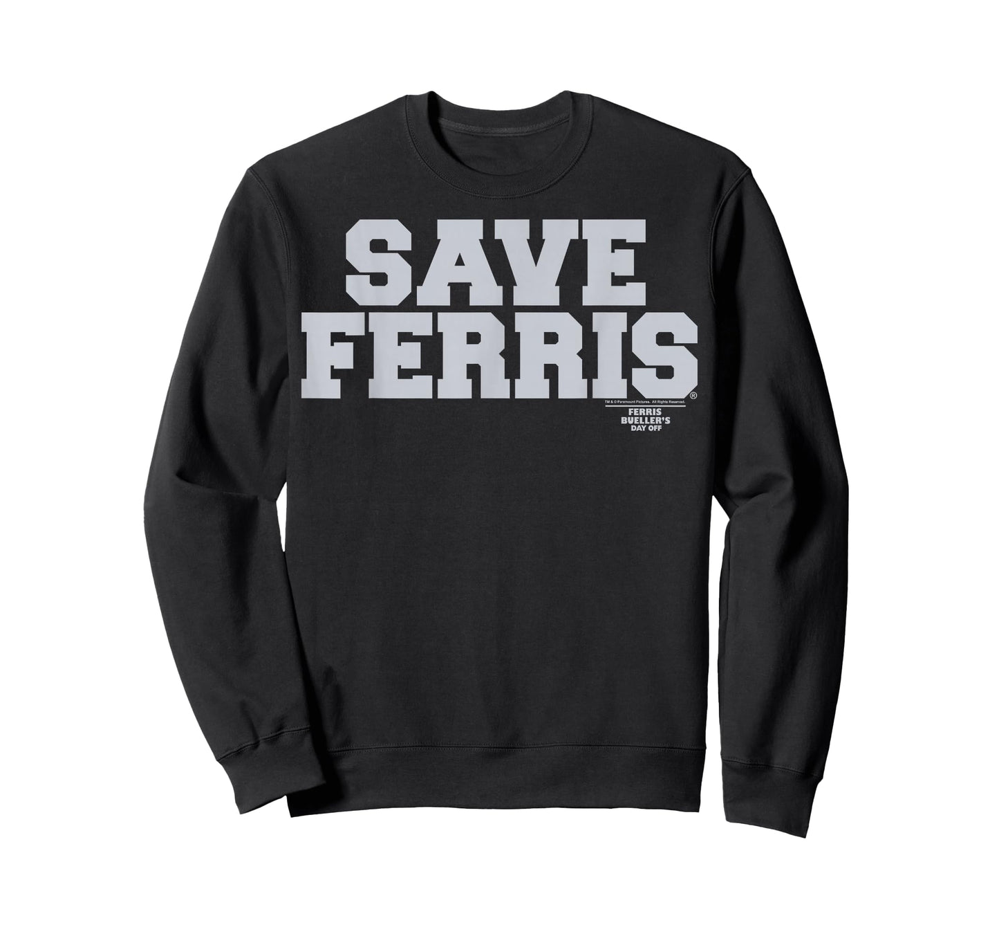 Ferris Bueller's Day Off Save Ferris Gray Typography Graphic T-Shirt