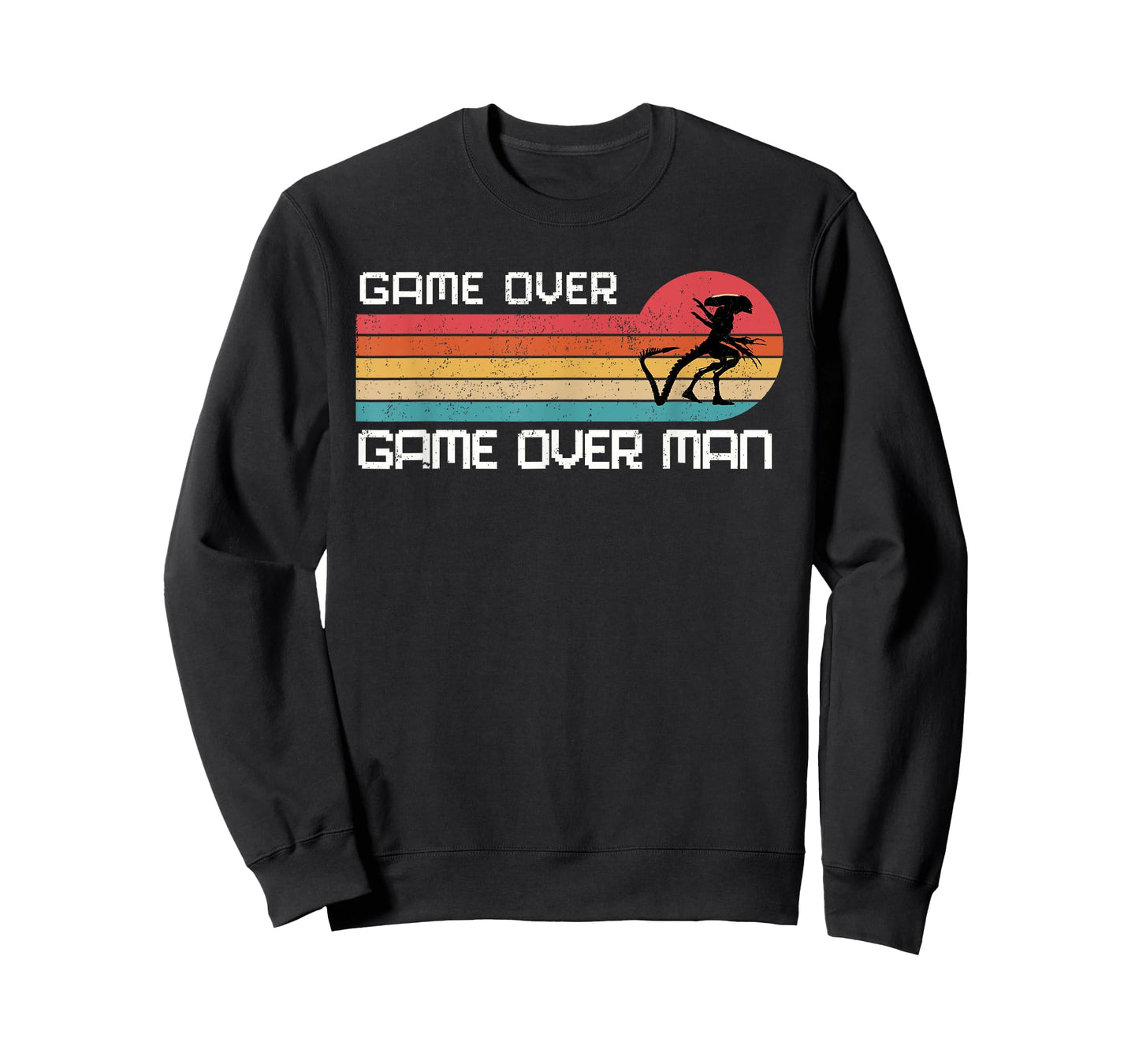 Novawarez Alien Game Over Man Unisex-Adults T-Shirt Black Small Alien-Themed Halloween T-Shirt