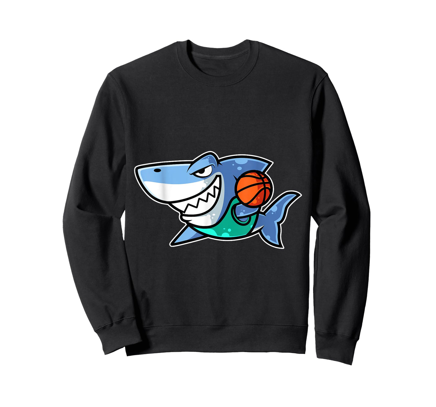 Shark Basketball Game Day Funny Team Sports B-ball T-Shirt