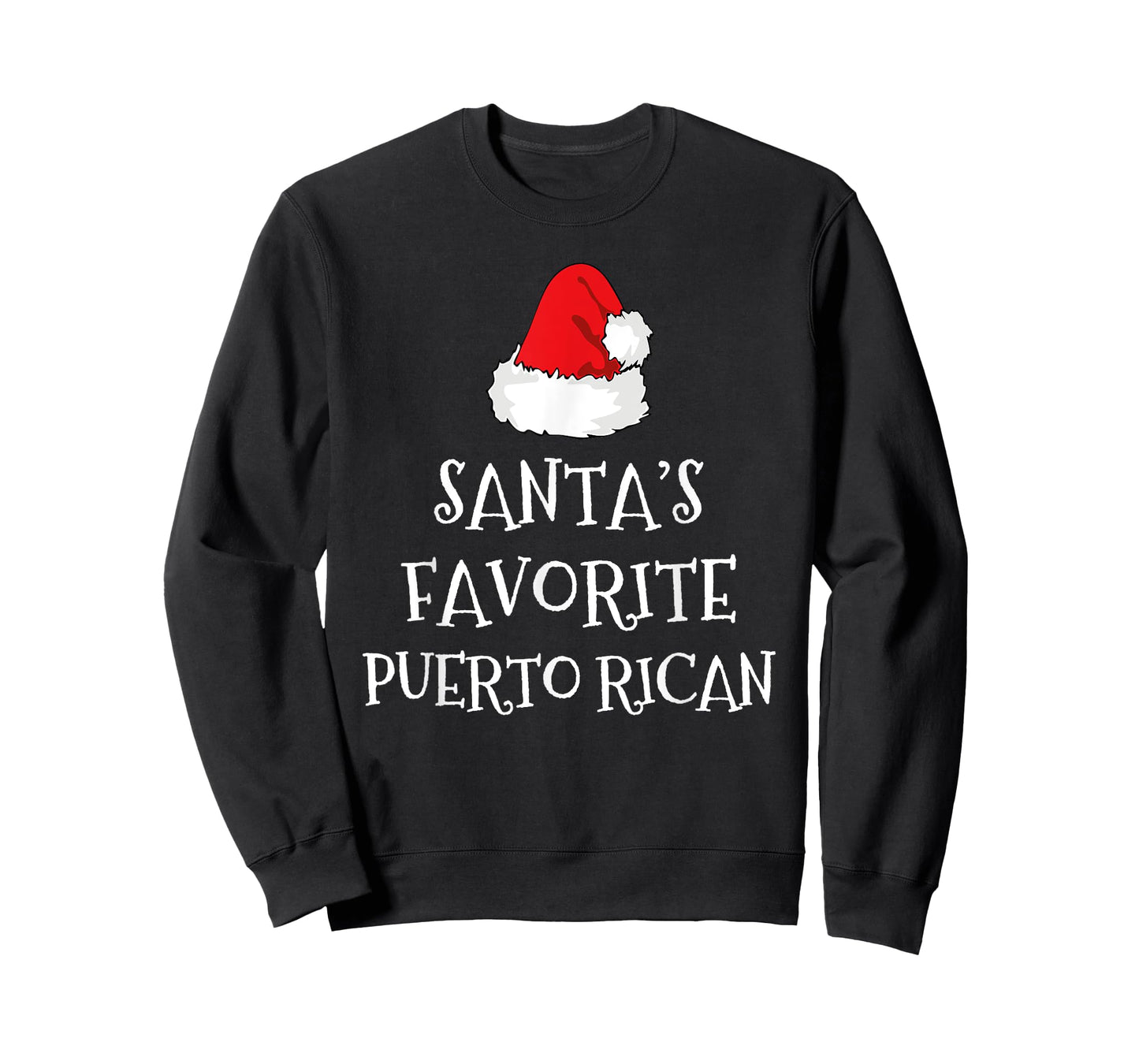Santa's Favorite Puerto Rican Christmas Hat Funny Xmas Rico T-Shirt