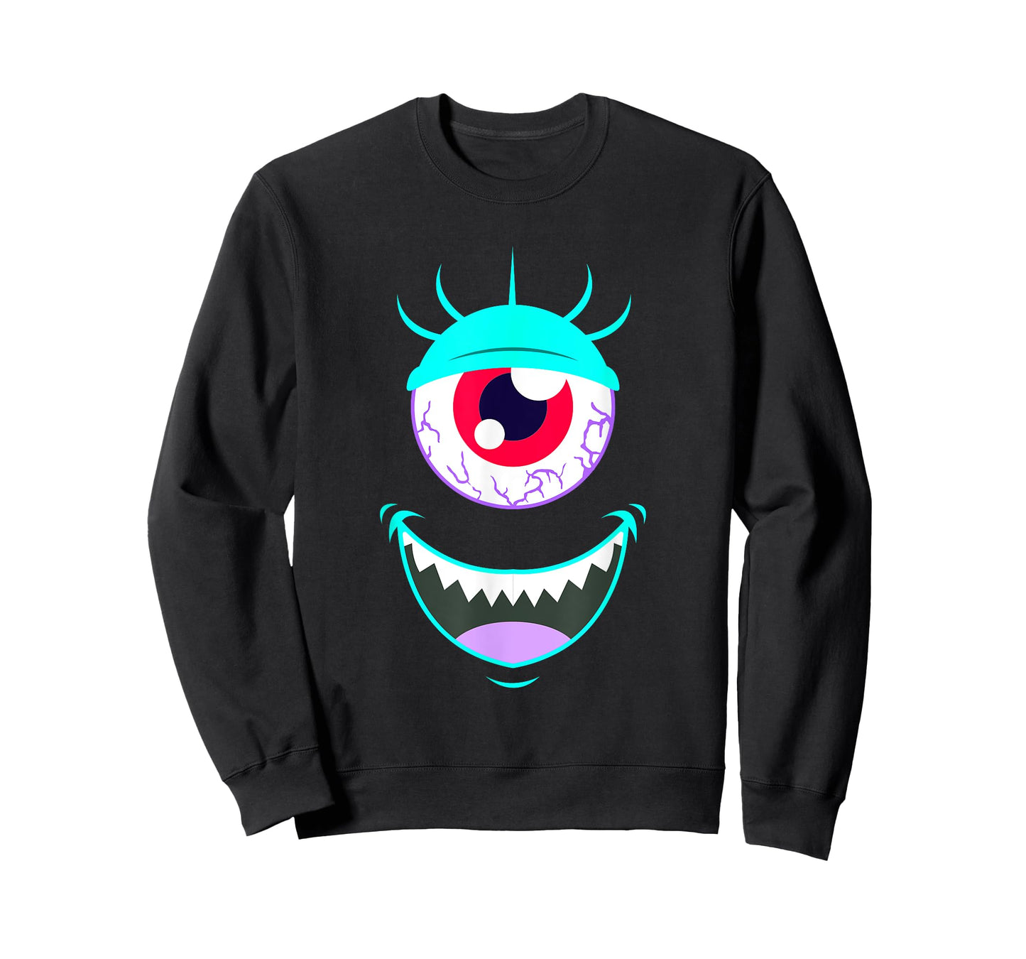 Funny Scary Monster Eyeball Face Halloween T-Shirt