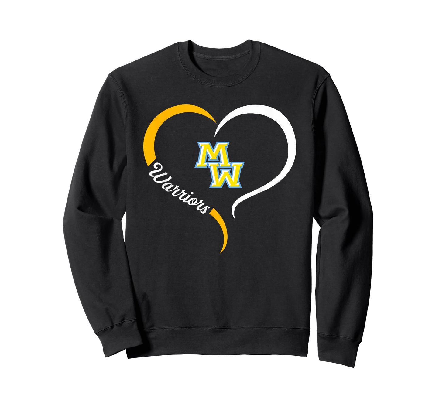 Maine West Warriors Logo Half Heart Slogan HS T-Shirt