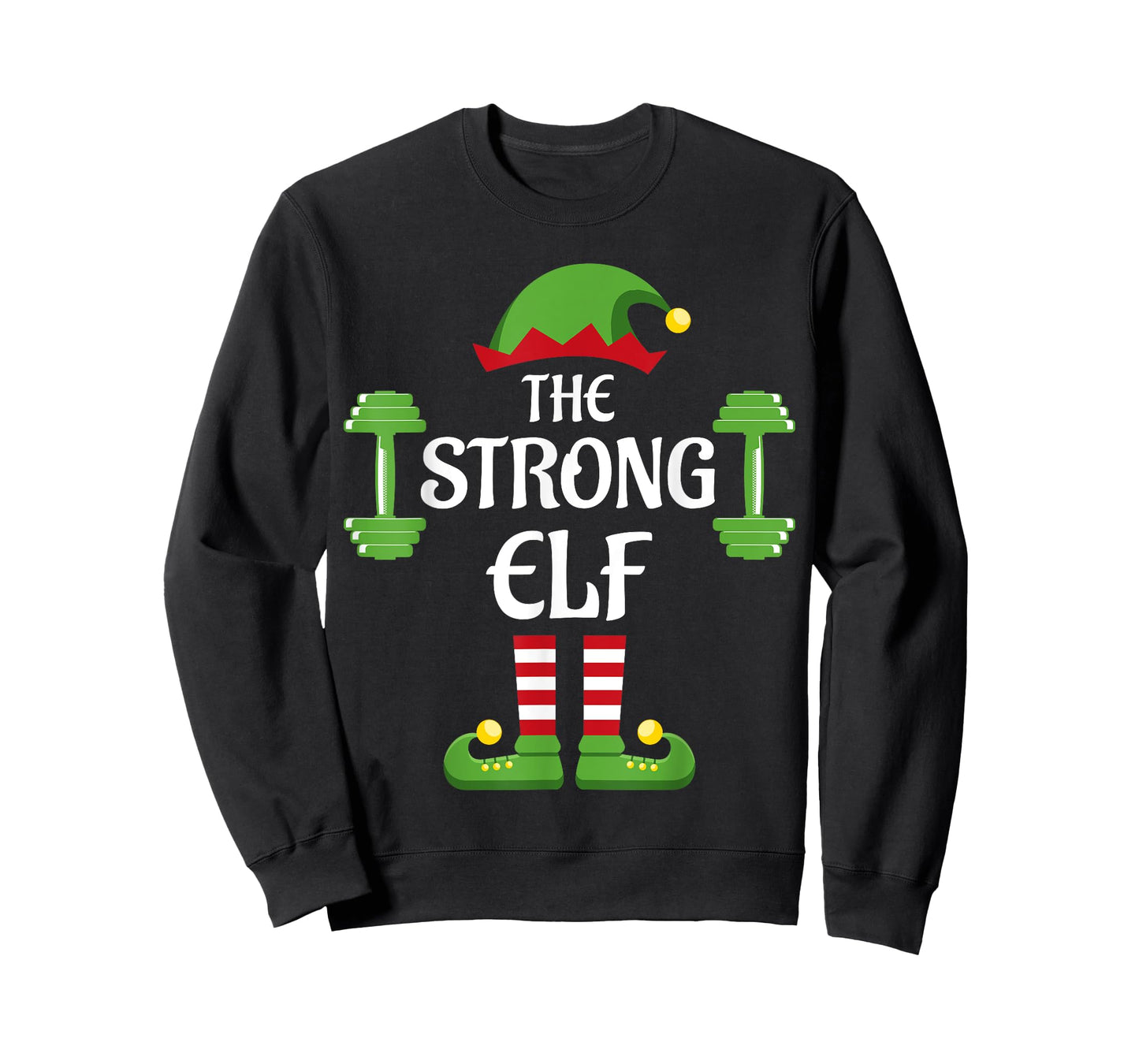 Strong Elf Family Matching Group Christmas Fitness T-Shirt