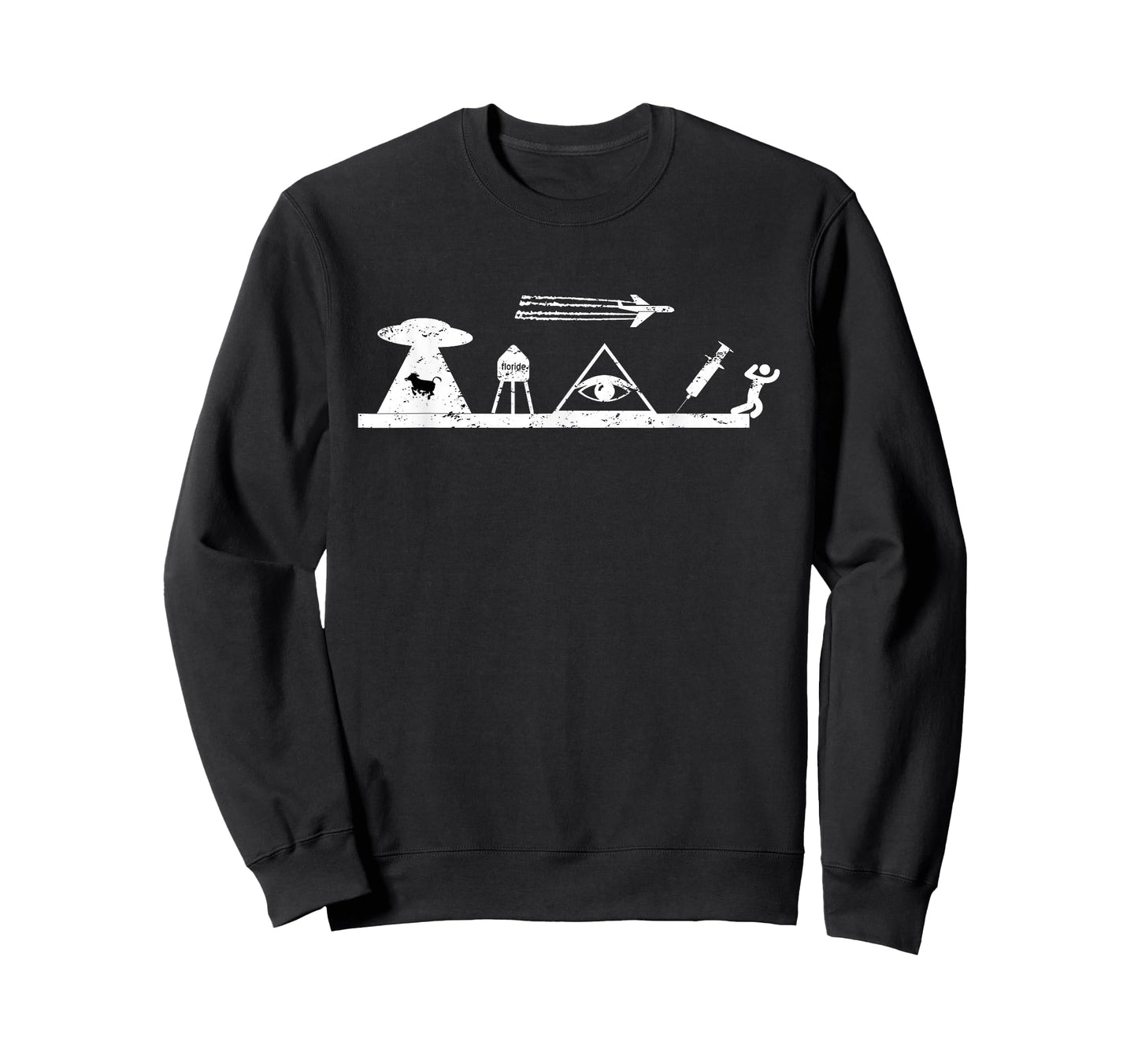 Conspiracy Theory Chem trails, Illuminati, Flat Earth, UFO T-Shirt