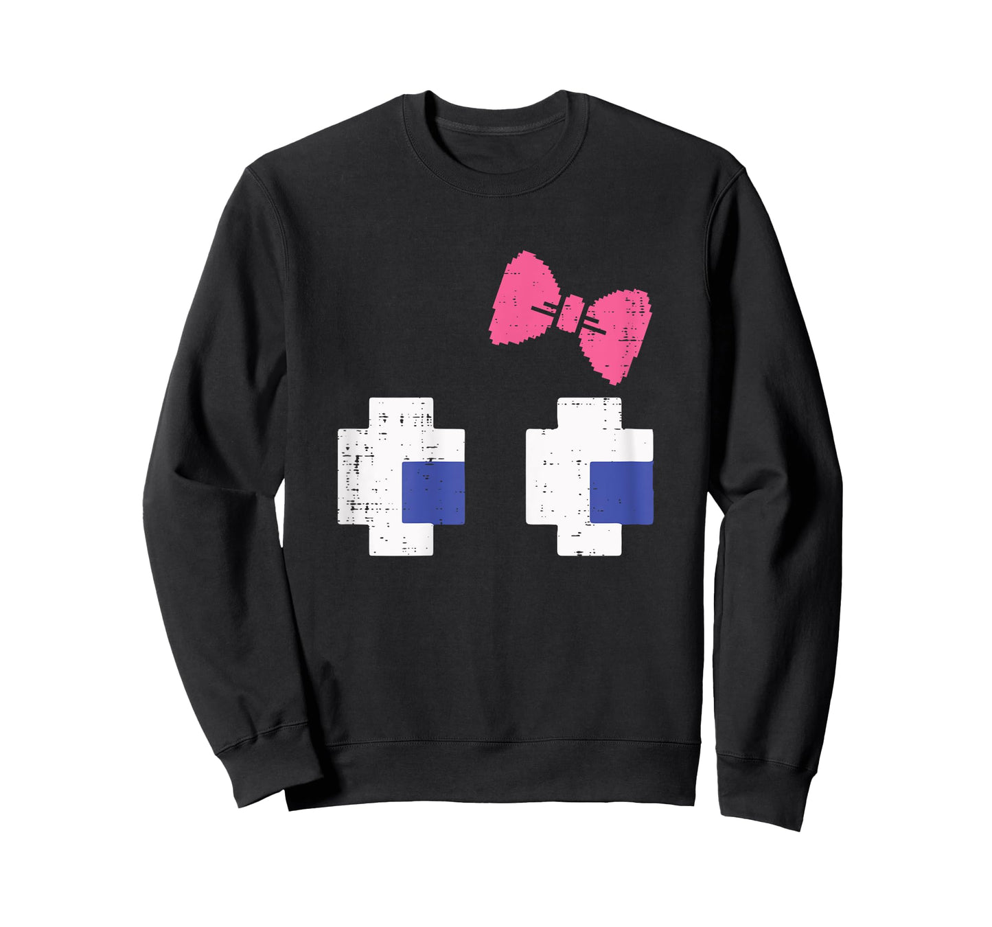 Halloween Gaming Pixel Eyes Bow Costume Girls Kids Women T-Shirt