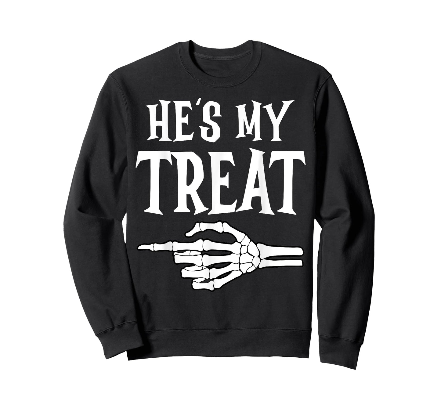 He's My Trick Matching Couple Skeleton Halloween Costume T-Shirt