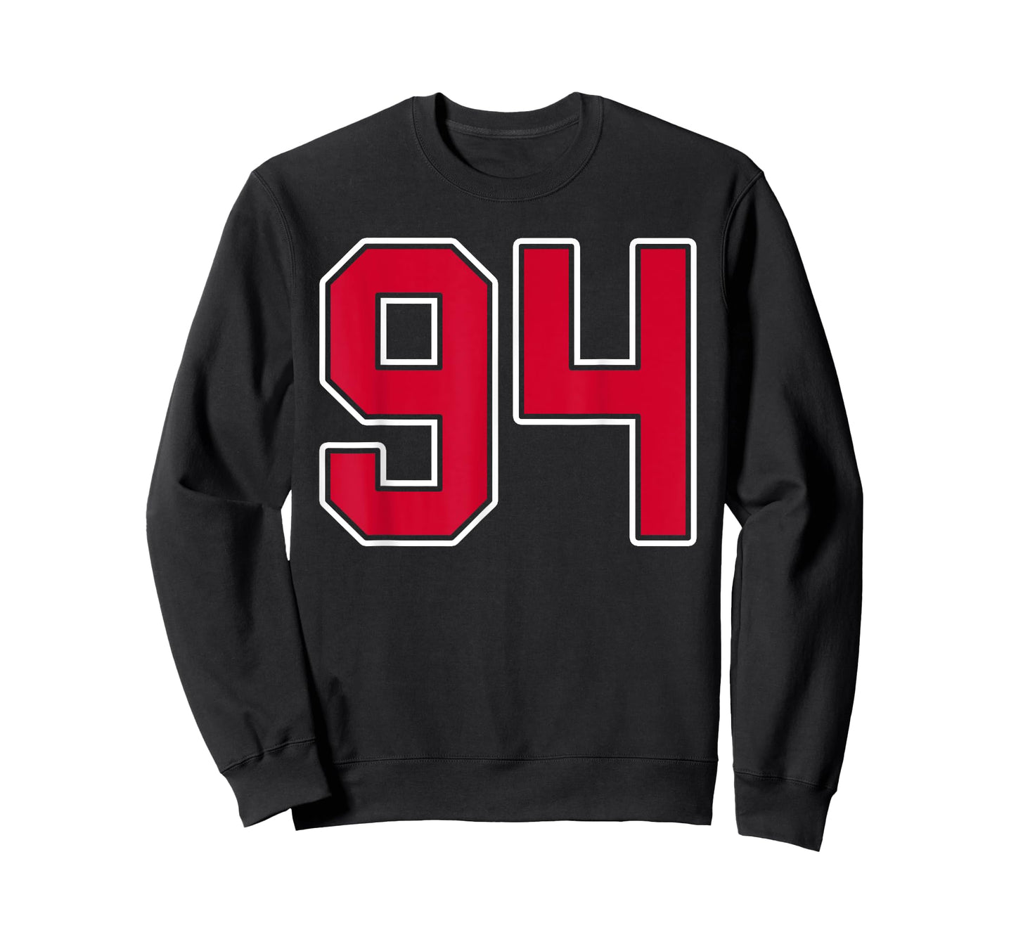 Red White Number 94 Jersey Player Uniform #94 T-Shirt