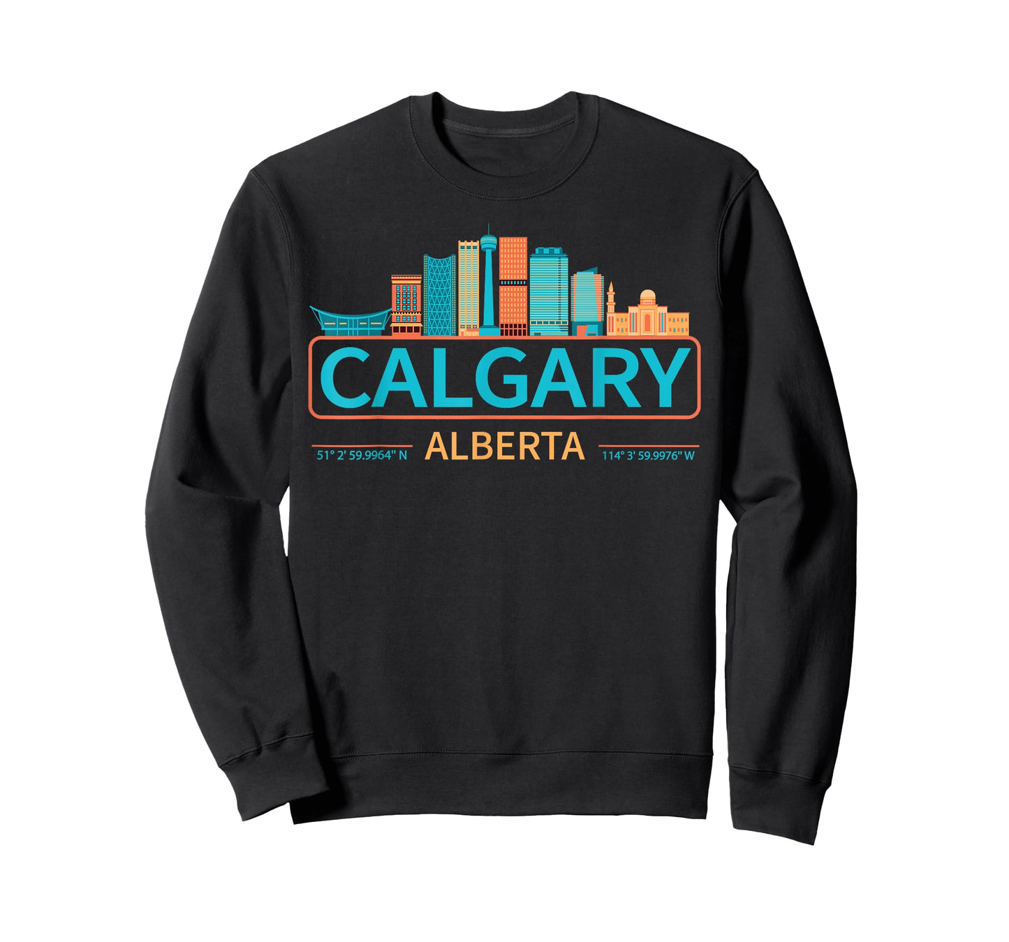 Calgary Alberta Skyline colored, Travel to Calgary T-Shirt