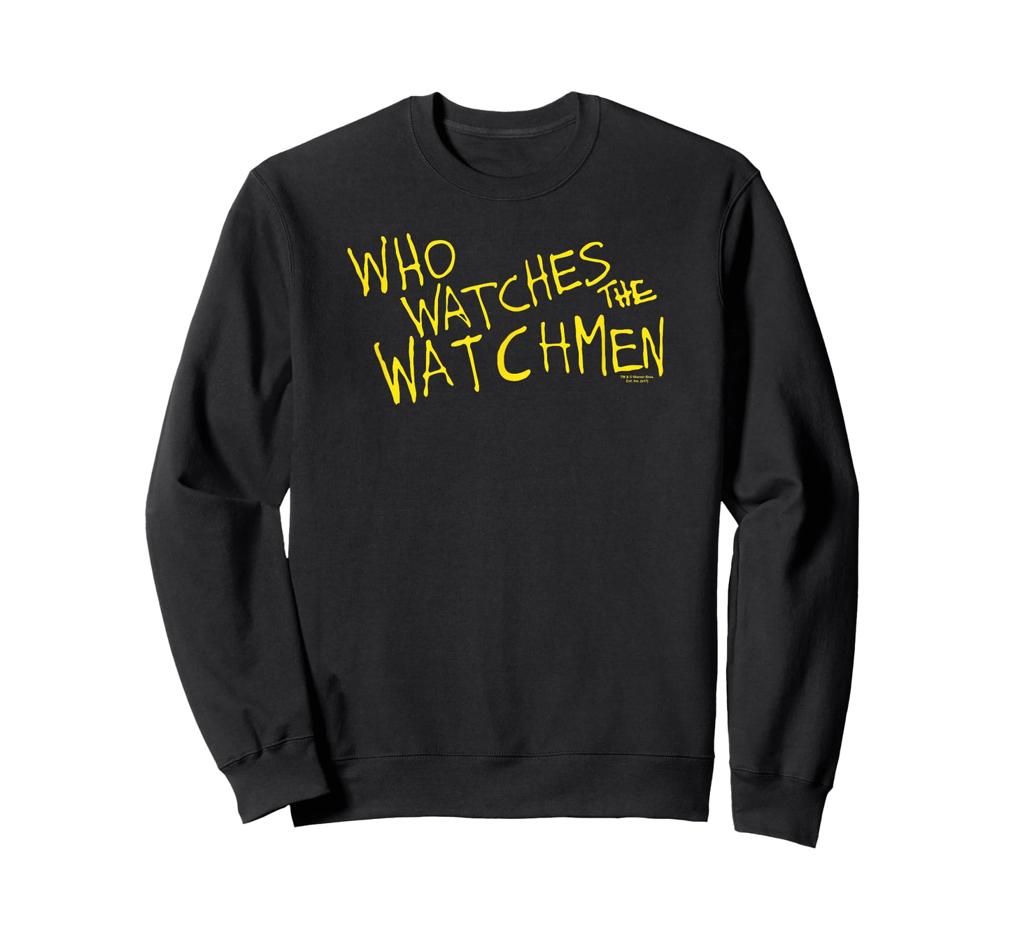 DC Comics Watchmen Who Watches Unisex Adult T-Shirt, Black, Small