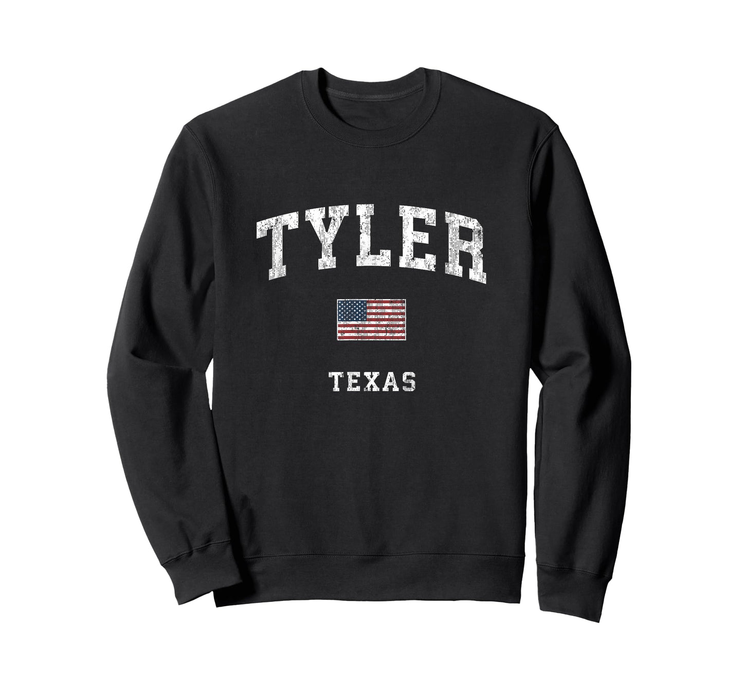 Tyler Texas TX Vintage American Flag Sports Design T-Shirt for Women Kids Men