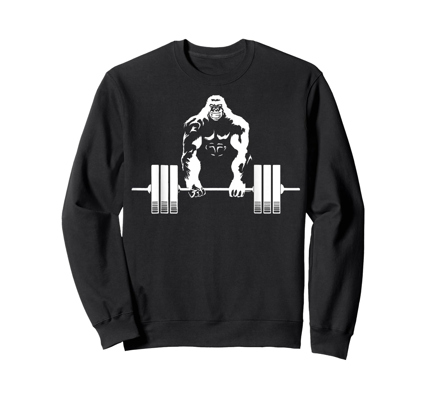 Weightlifting Gorilla Gym - Fitness Gorilla Lifting T-Shirt - Black, Unisex, Small, Short Sleeve, Classic Fit, Cotton, Polyester Blend