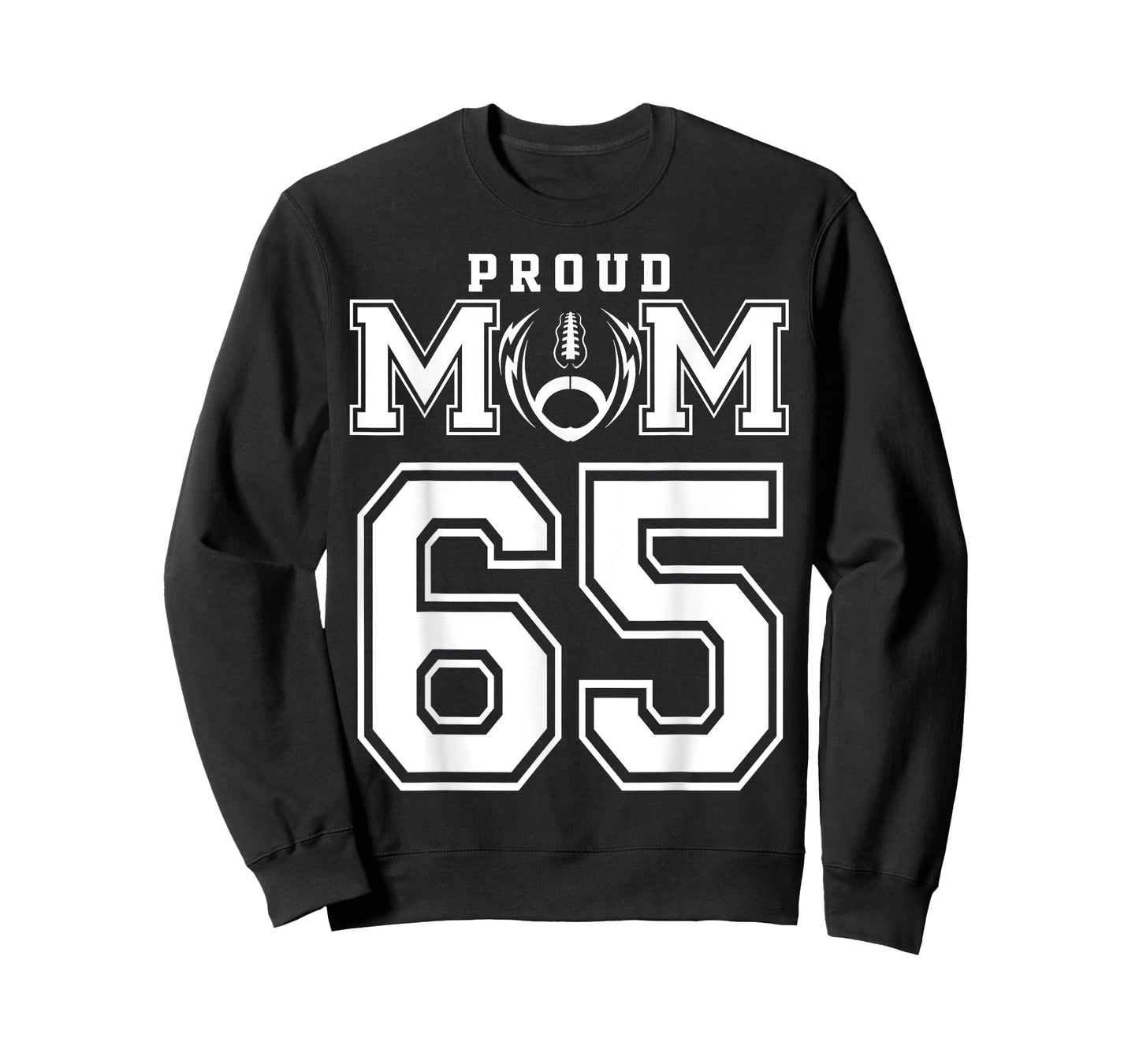 Custom Proud Football Mom Number 65 Personalized For Women T-Shirt