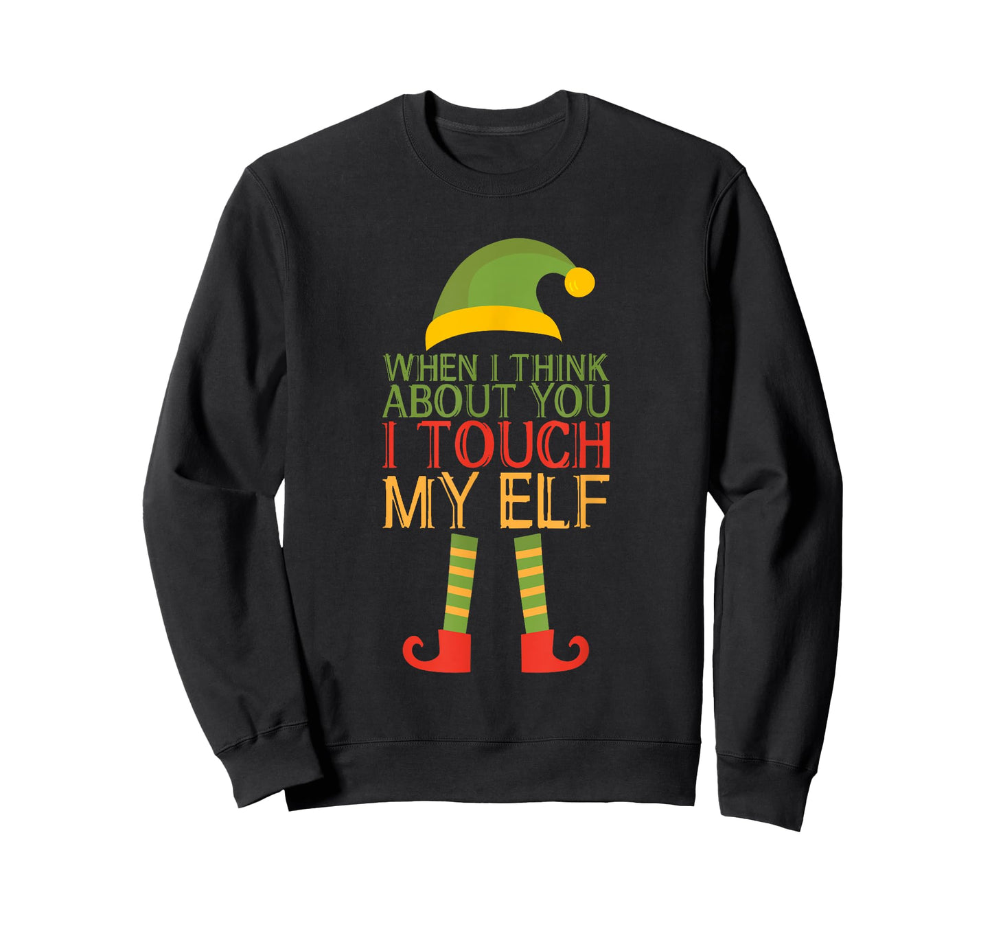 Funny Touch My Elf Festive Christmas Tree Holiday Awake T-Shirt