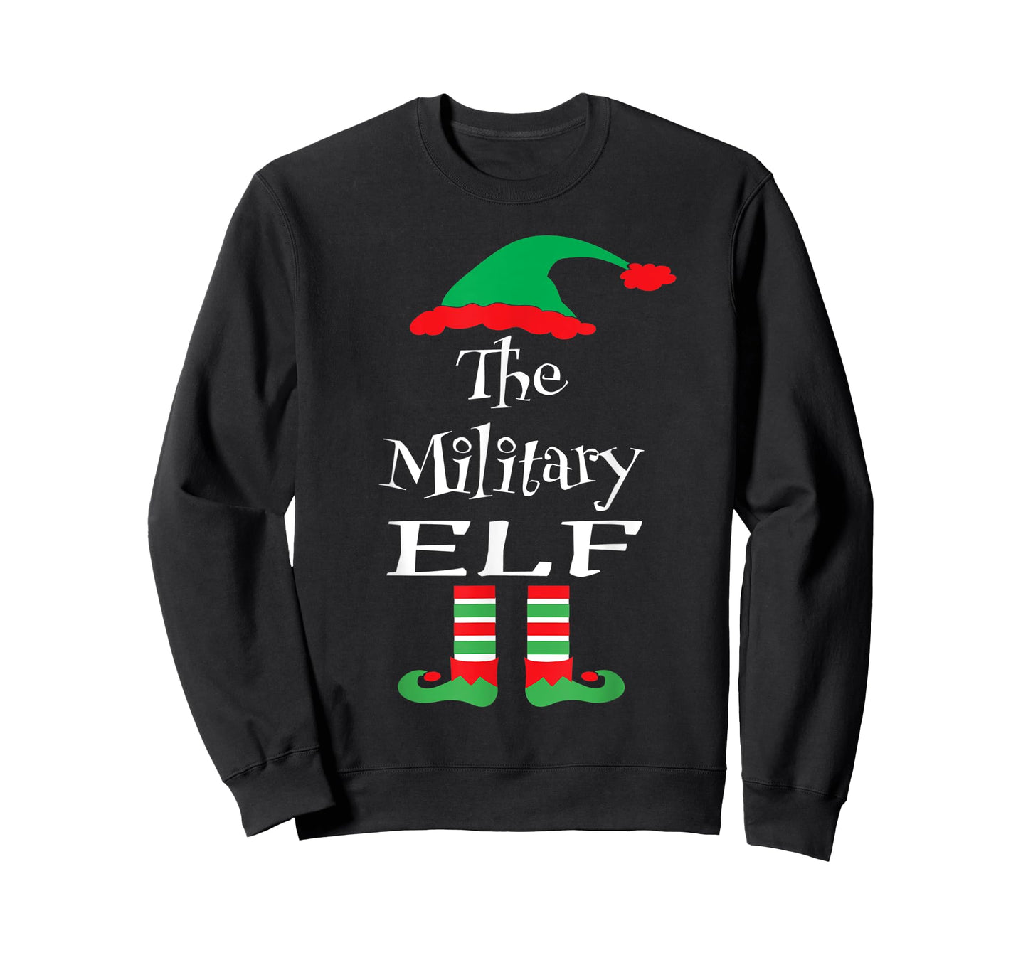 Funny The Military Elf Shirt Xmas Family Matching Women Men T-Shirt