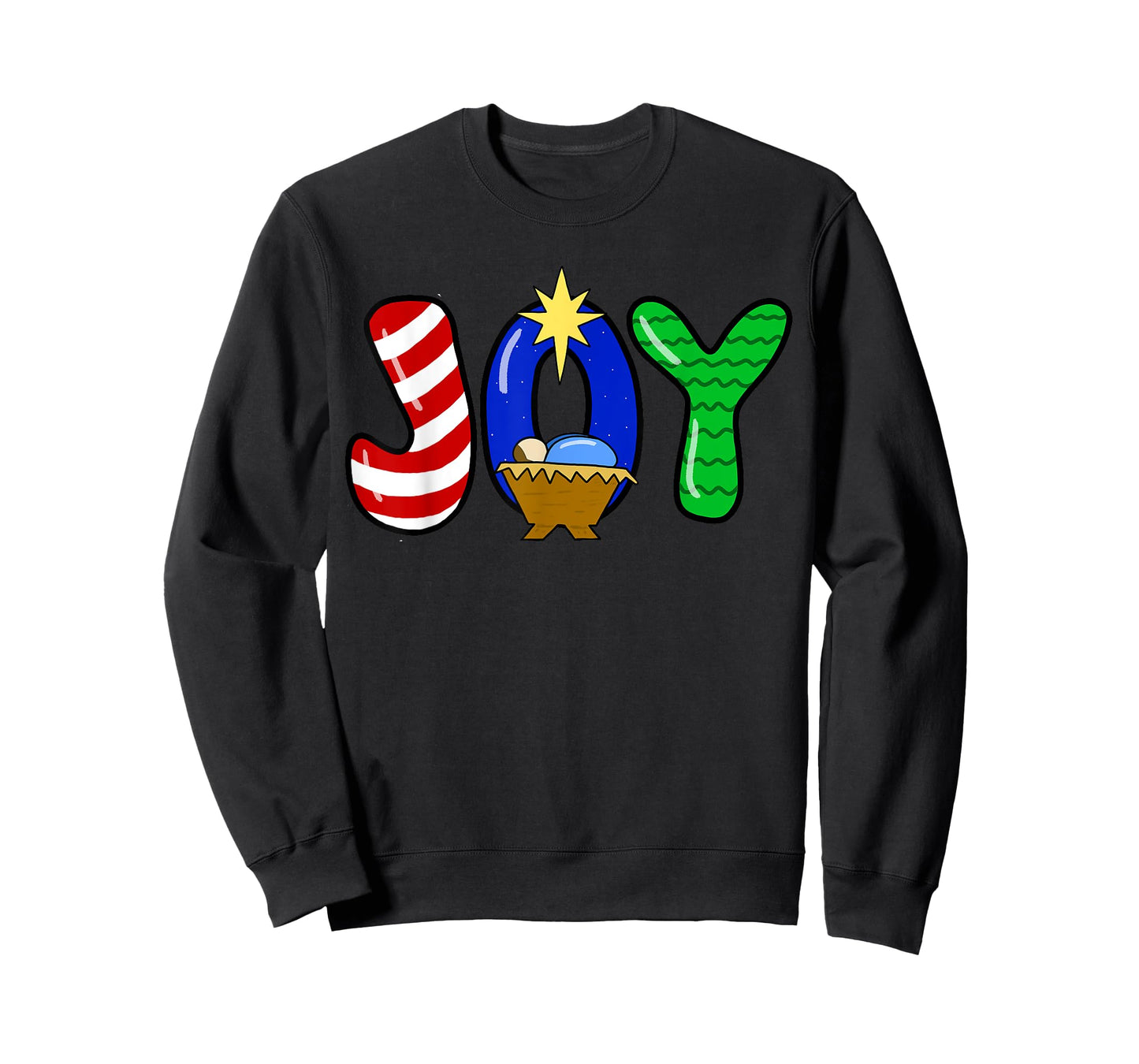 Choose Joy Christmas Manger Baby Jesus Nativity Joy Pajamas T-Shirt