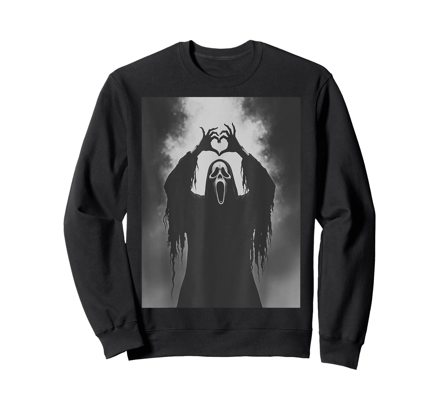 Ghost Heart Hands Scary Face Horror Poster Halloween T-Shirt