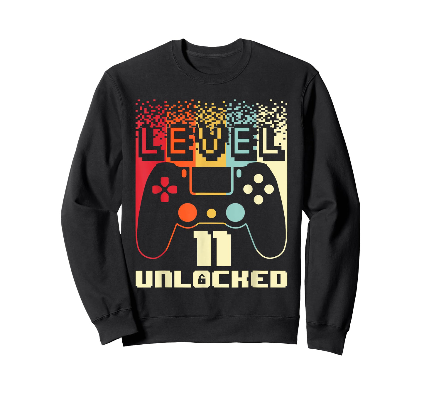11th Birthday For Boys Level 11 Unlocked Gamer 11 Year Old T-Shirt