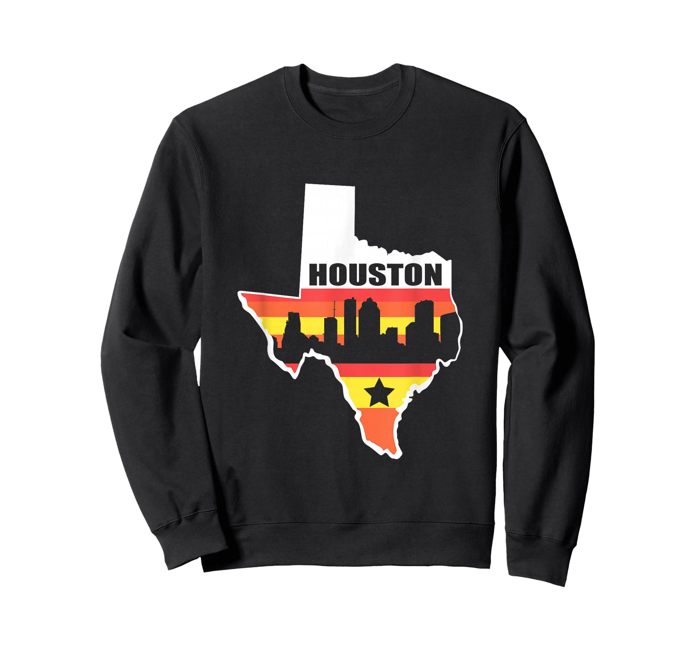 Houston Texas Vintage State Flag Houston Skyline T-Shirt