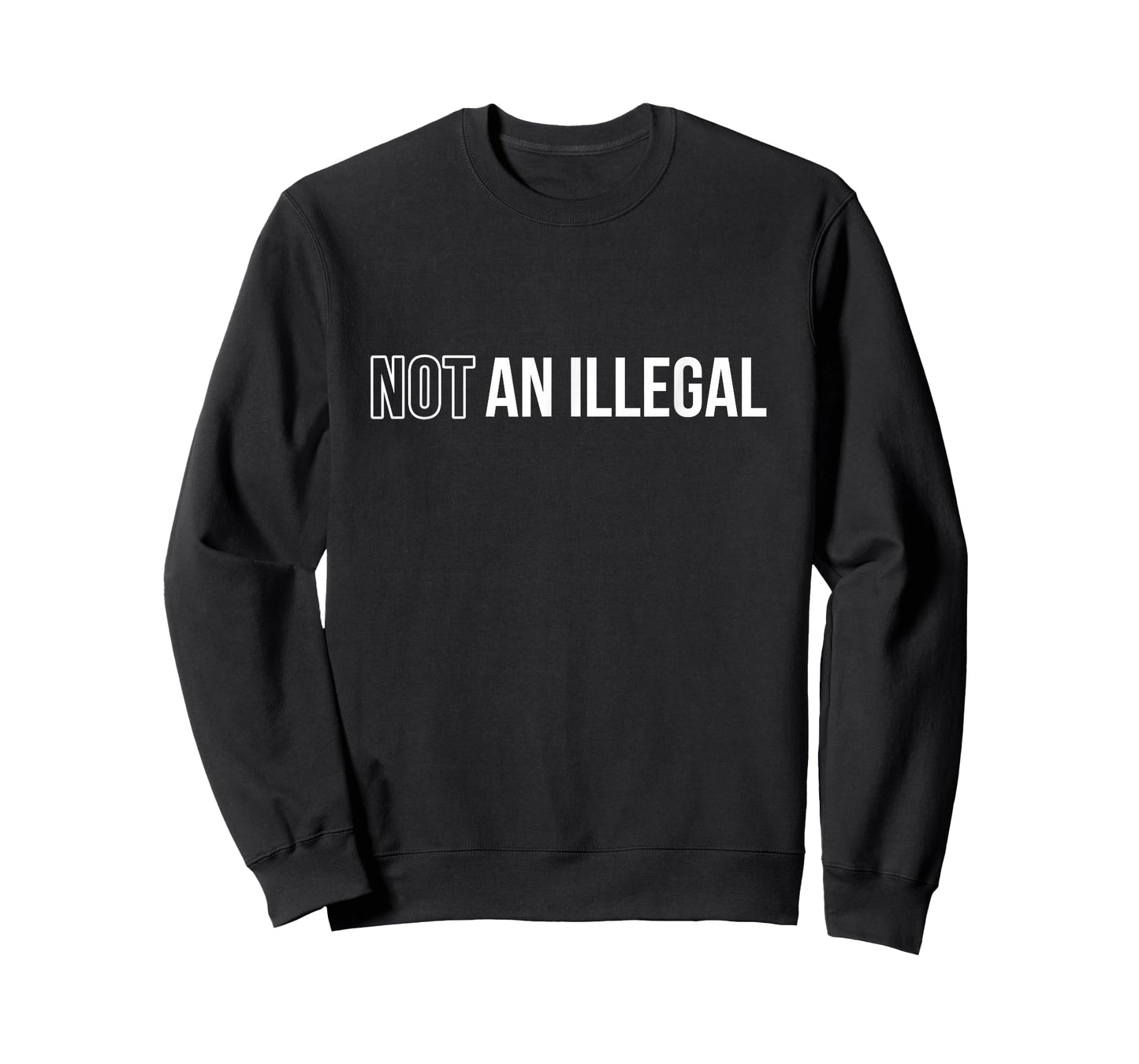 Not an Illegal Quote Conservative Black and White Text T-Shirt