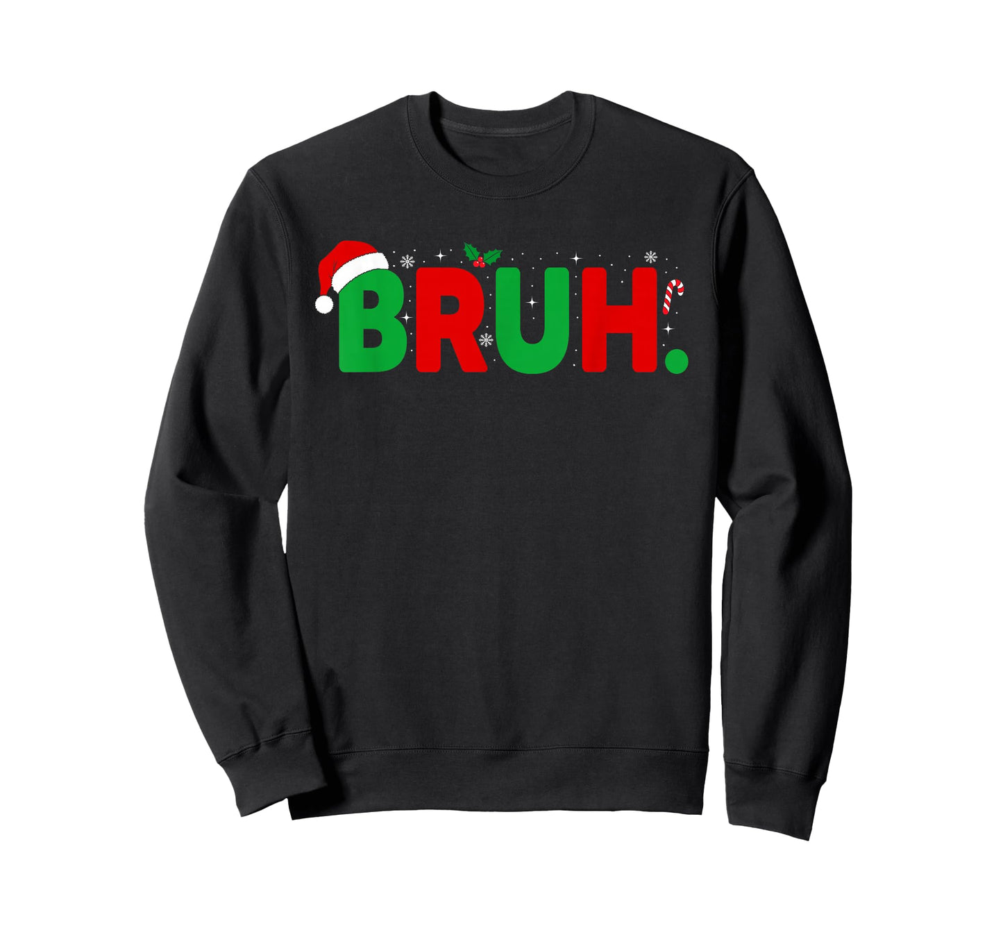 Bruh Christmas Shirt for Kids Boys Teens Men Funny Christmas T-Shirt