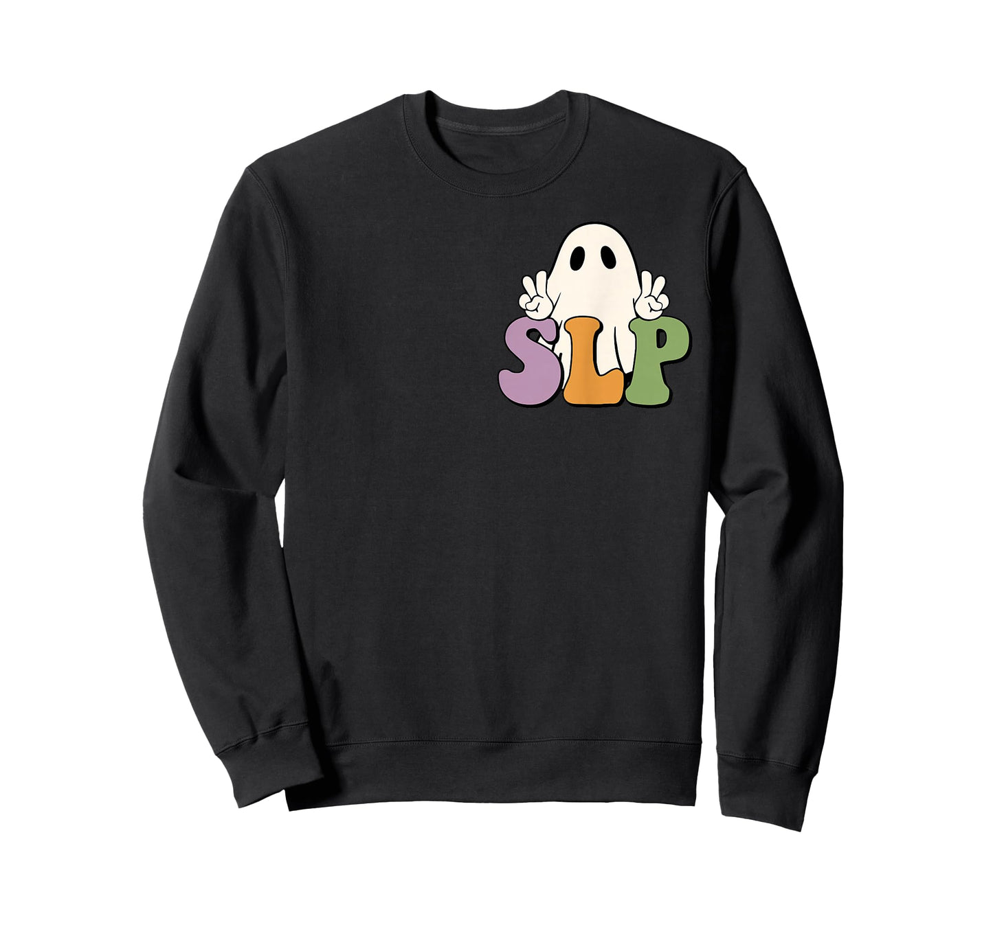 SLP Halloween Speech Therapy Halloween Shirt 2 Sided T-Shirt