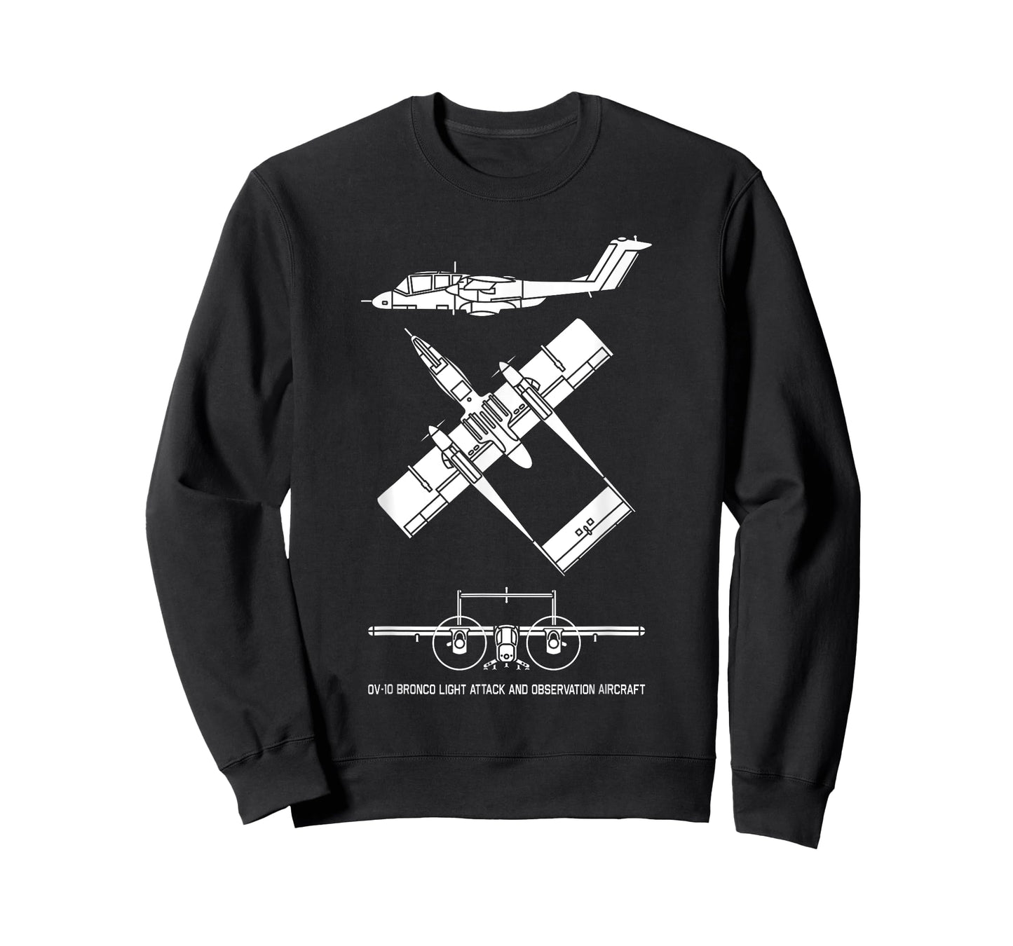 OV-10 Bronco American Plane Cutout Silhouette T-Shirt