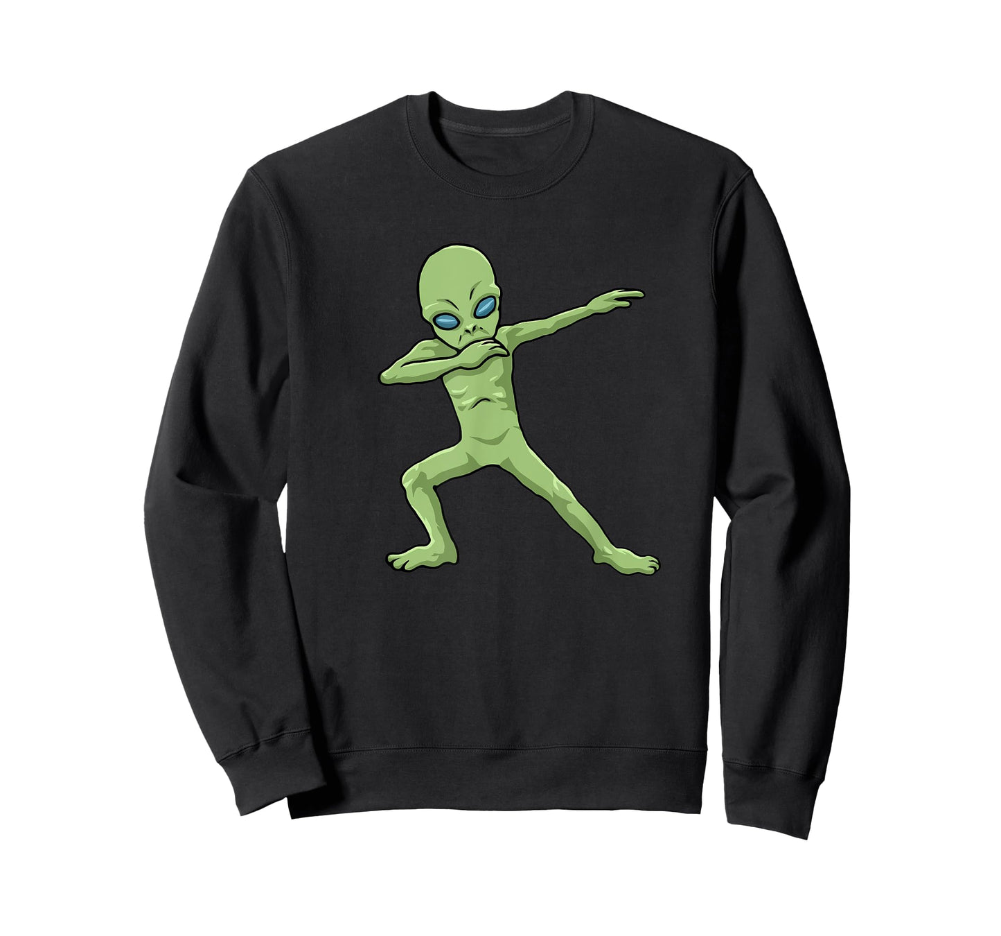 Funny Halloween Clothing Dabbing Alien T-Shirt - Men's Black Short Sleeve Classic Fit Crew Neck T-Shirt - Small