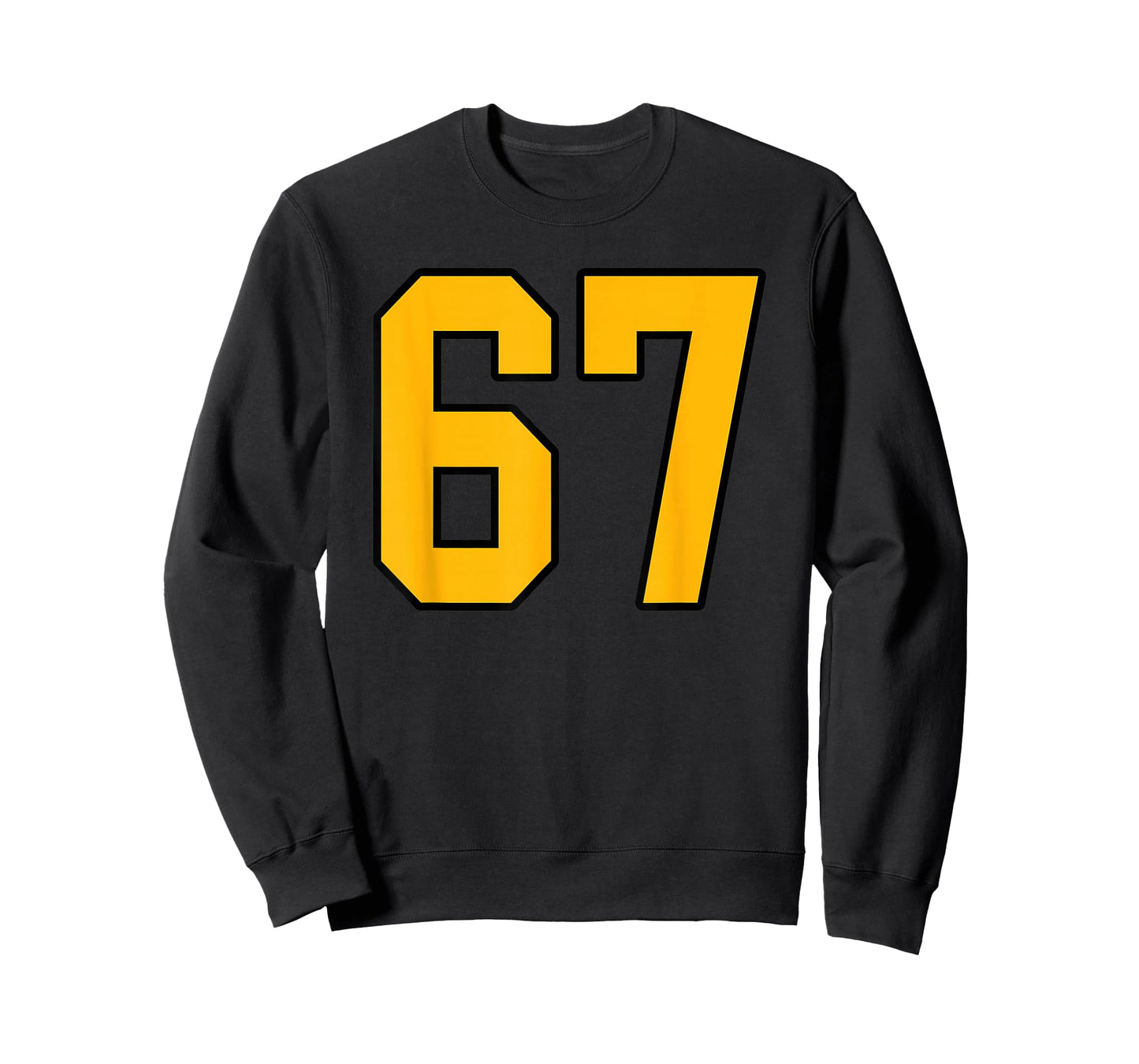 Gold and Black Sports Number 67 Jersey Uniform Player T-Shirt