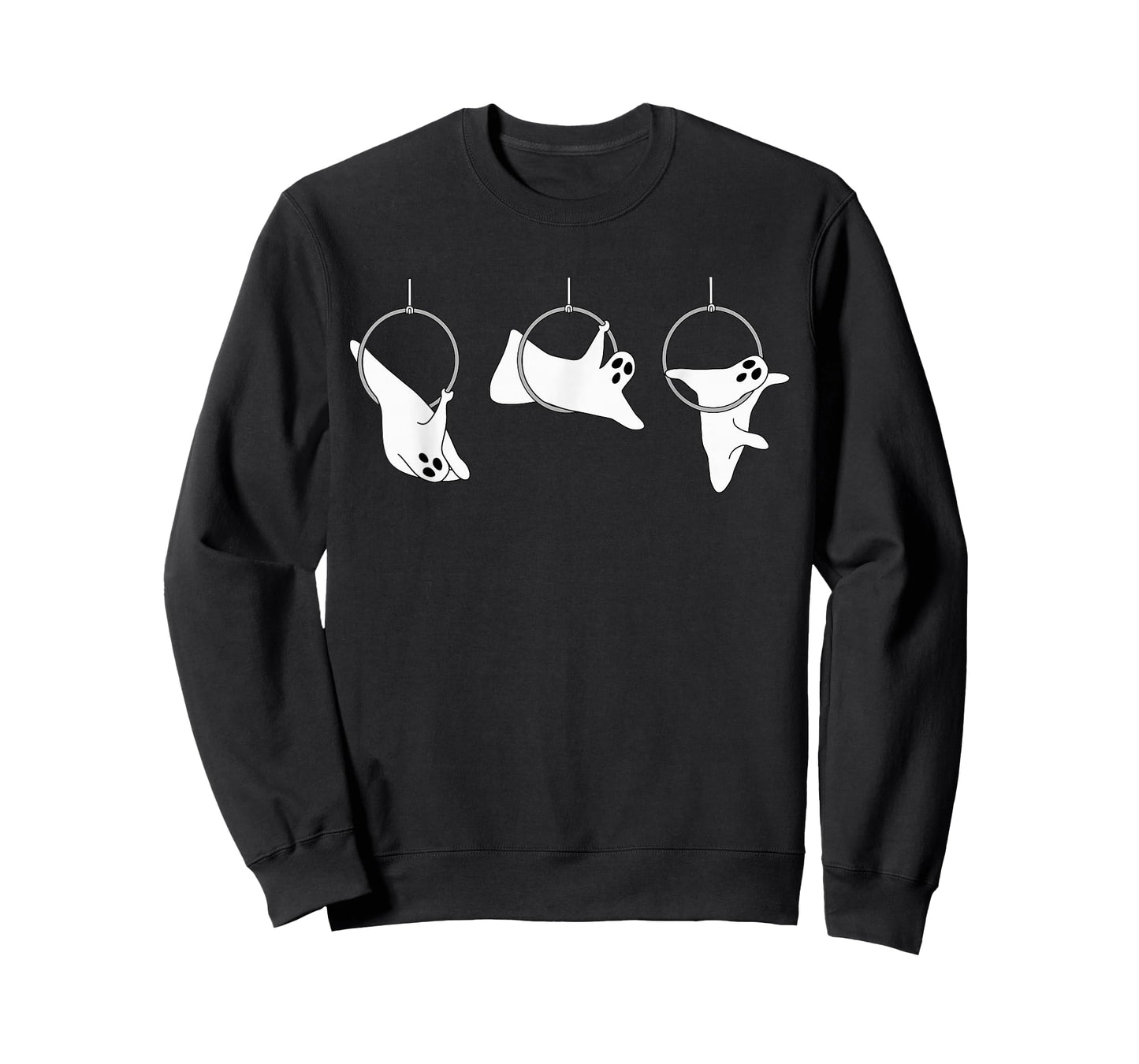 Spooky Ghost Aerial Hoop Halloween Lyra Aerial Dance Lyra T-Shirt