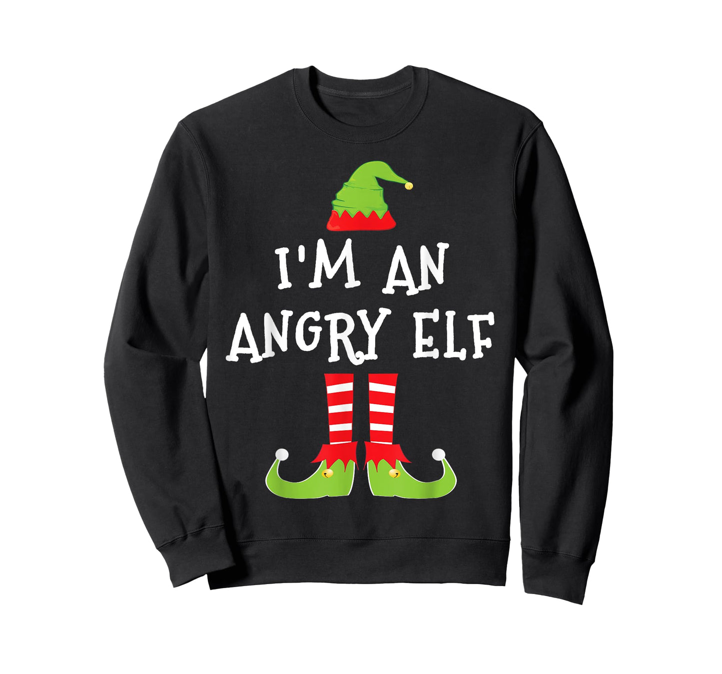 I'm An Angry Elf Matching Family Elf Christmas T Shirt T-Shirt