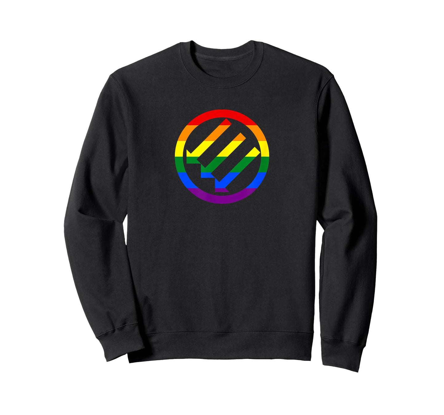 Gay Pride Flag Iron Front T-Shirt
