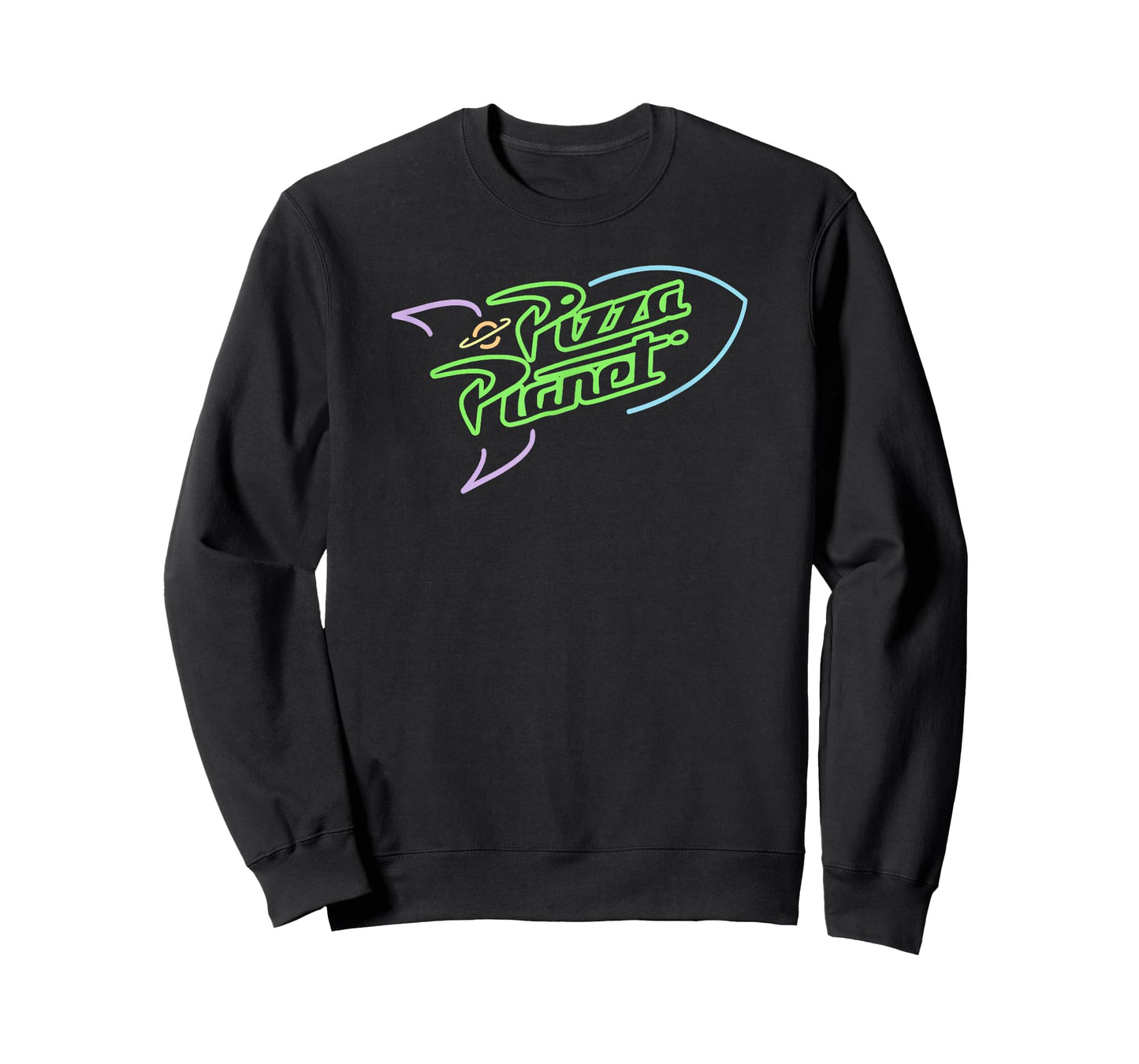 Disney Pixar Toy Story Pizza Planet Neon Spaceship Logo T-Shirt