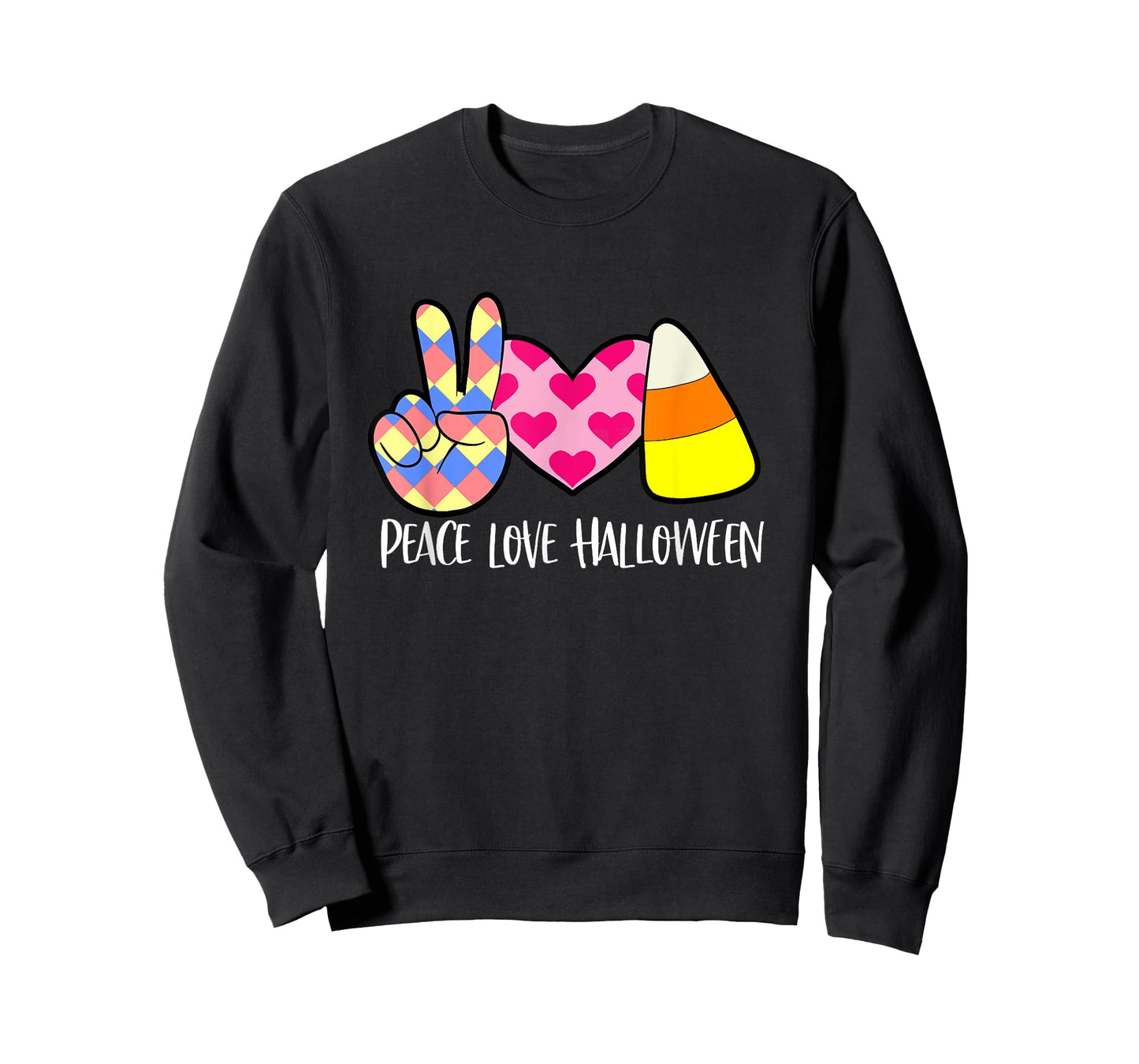 Candy Corn Peace Love Halloween T-Shirt