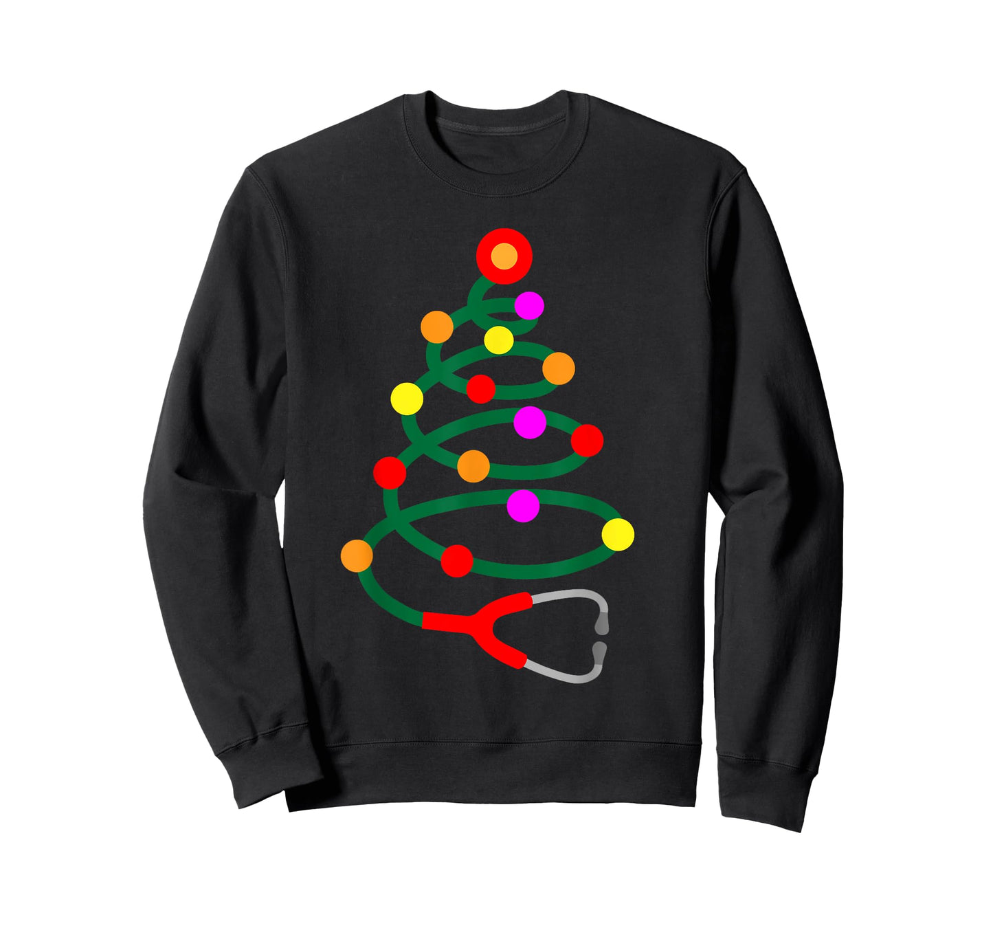 Nurse Christmas Tree Stethoscope Nurses Xmas Scrub Top T-Shirt