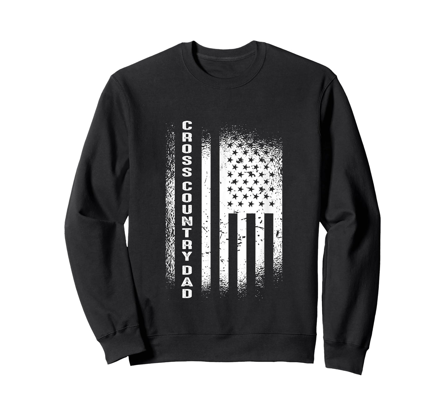 Cross Country Dad Running Vintage American Flag XC Runner T-Shirt for Men