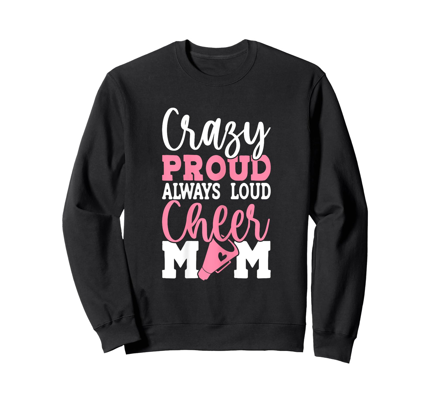 Womens Cheerleader Mama Mother Cheer Mom Loud & Proud Cheerleading T-Shirt
