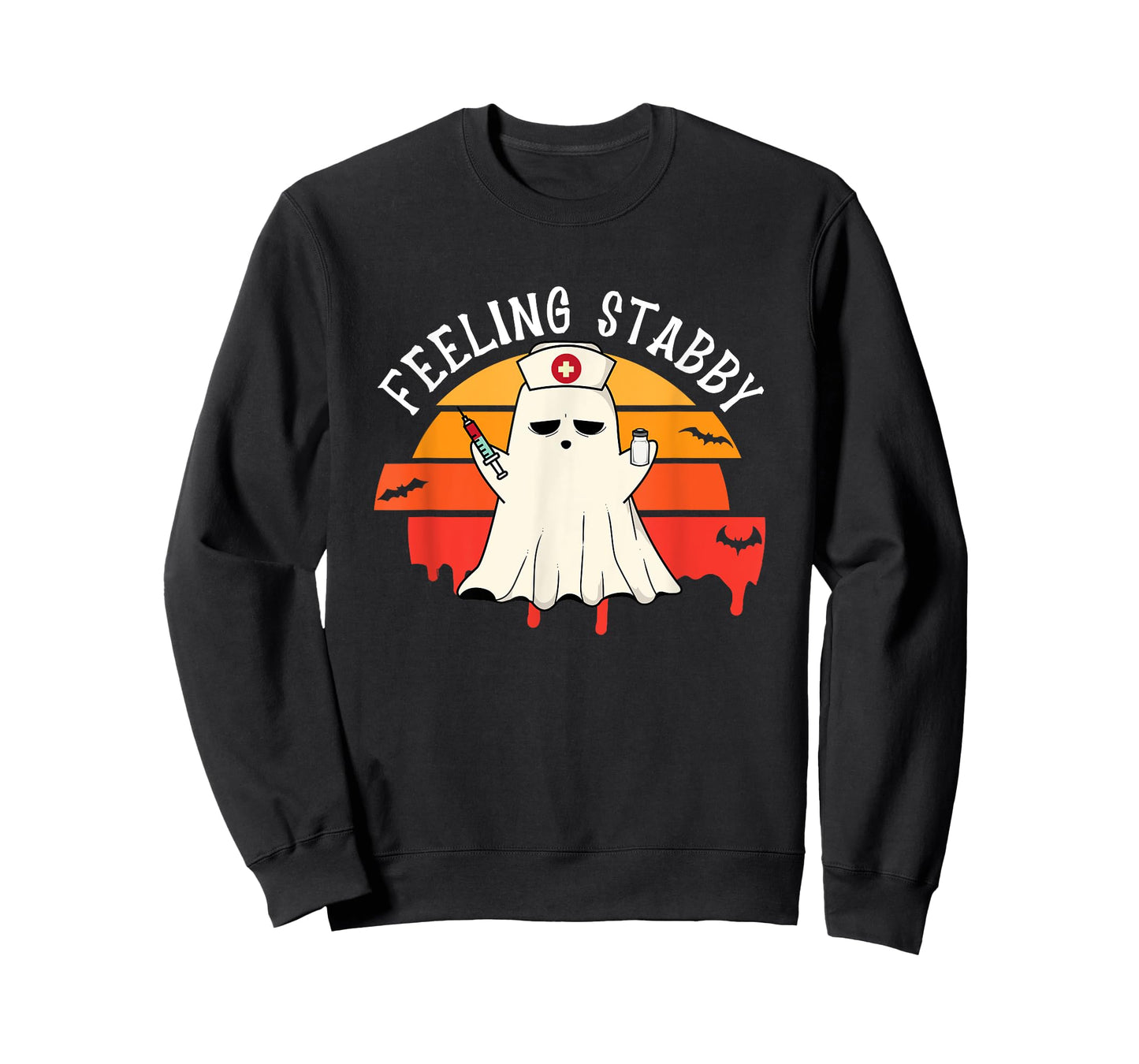 Feeling Stabby Phlebotomy Nurse Ghost Halloween Phlebotomist T-Shirt