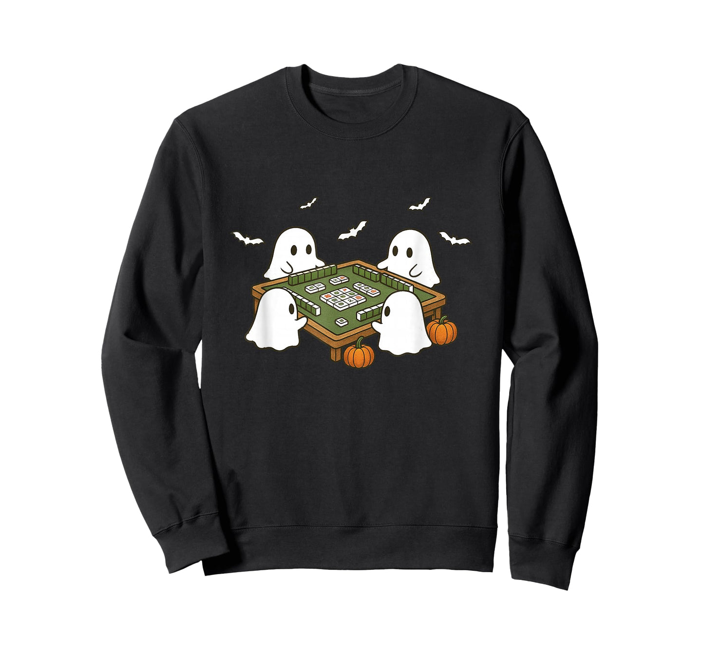 Funny Halloween Costume Ghost Playing Mahjong Spooky Mahjong T-Shirt