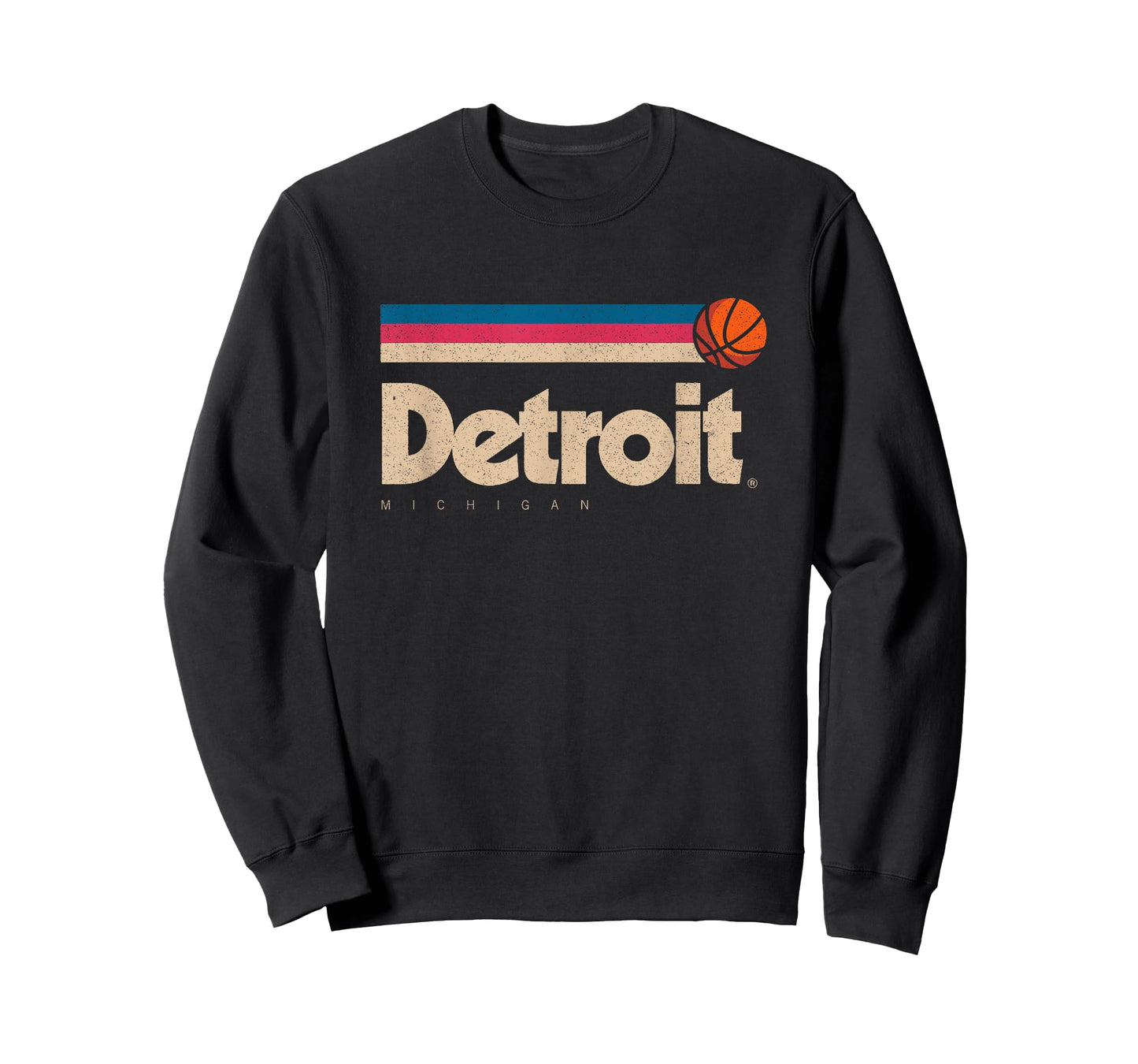 Detroit Basketball B-Ball City Michigan Retro Detroit T-Shirt