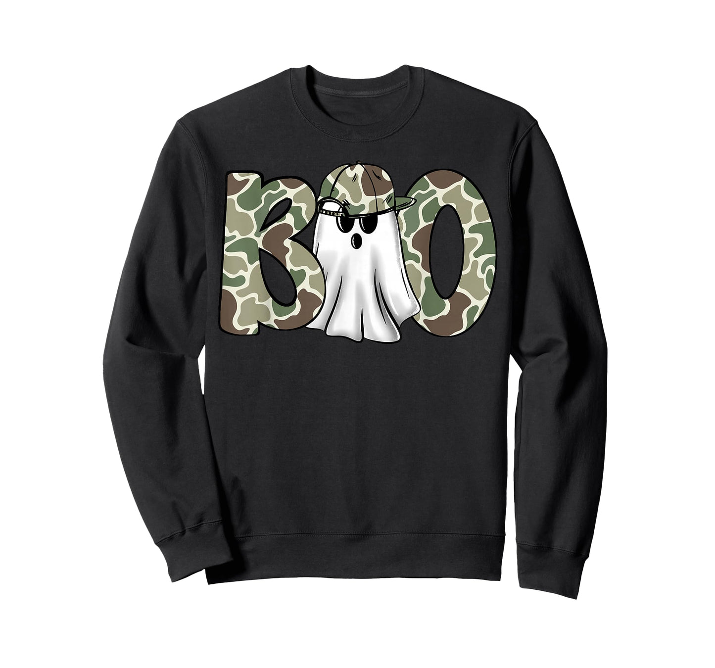 Cute Camo Ghost Boo Halloween Costume for Boys Toddlers T-Shirt