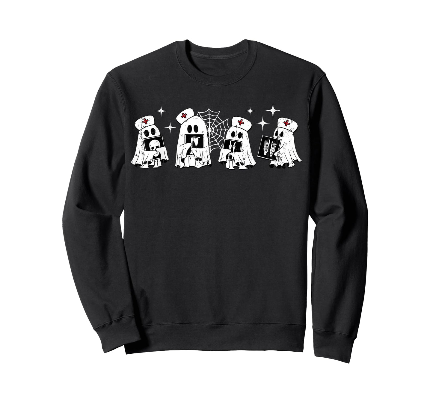 Funny Radiology Ghost Boo Crew Skeleton X-ray Bones RAD Tech T-Shirt