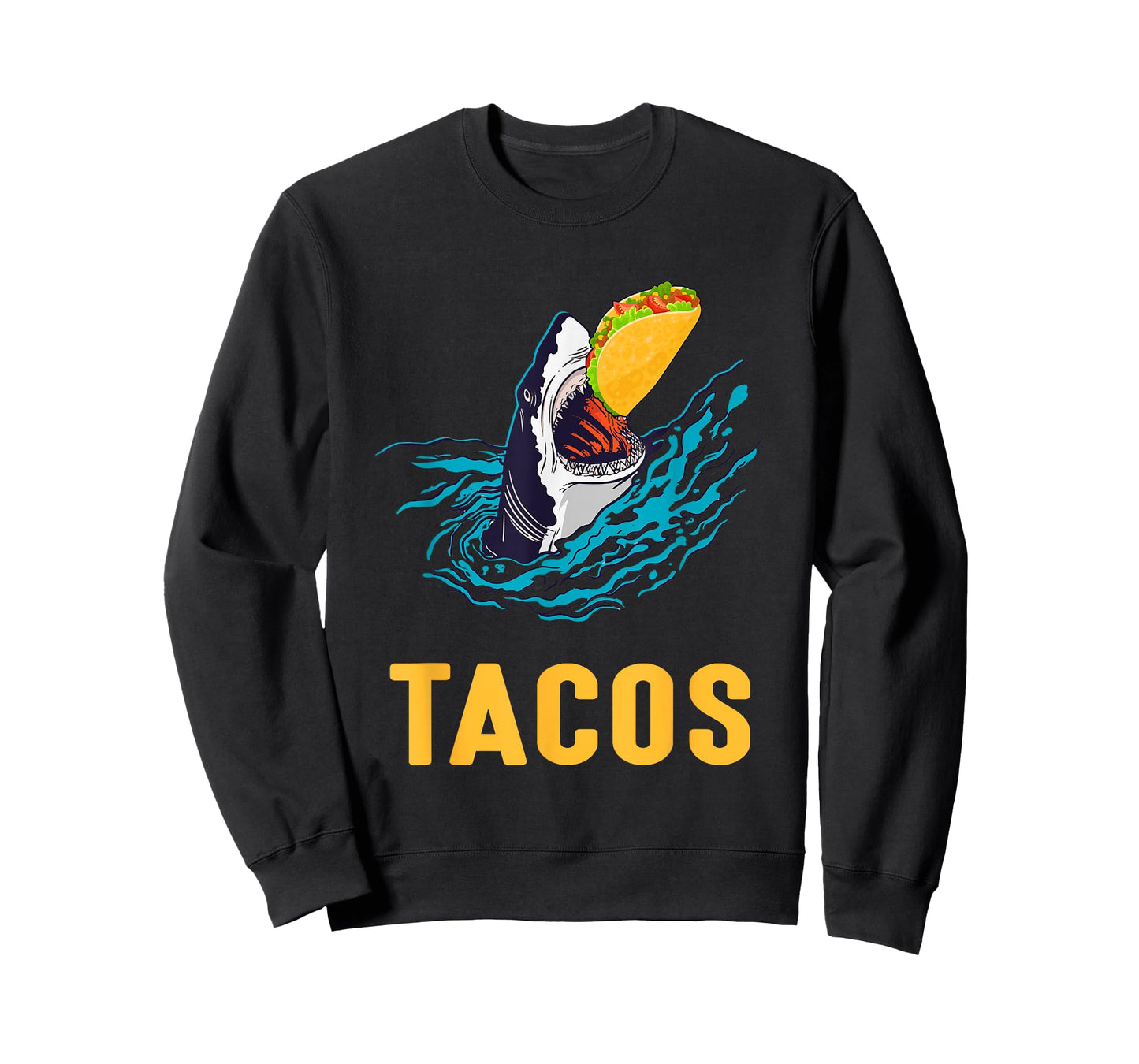 Mens Womens Tacos Shark Jaws Taco Lover T-Shirt