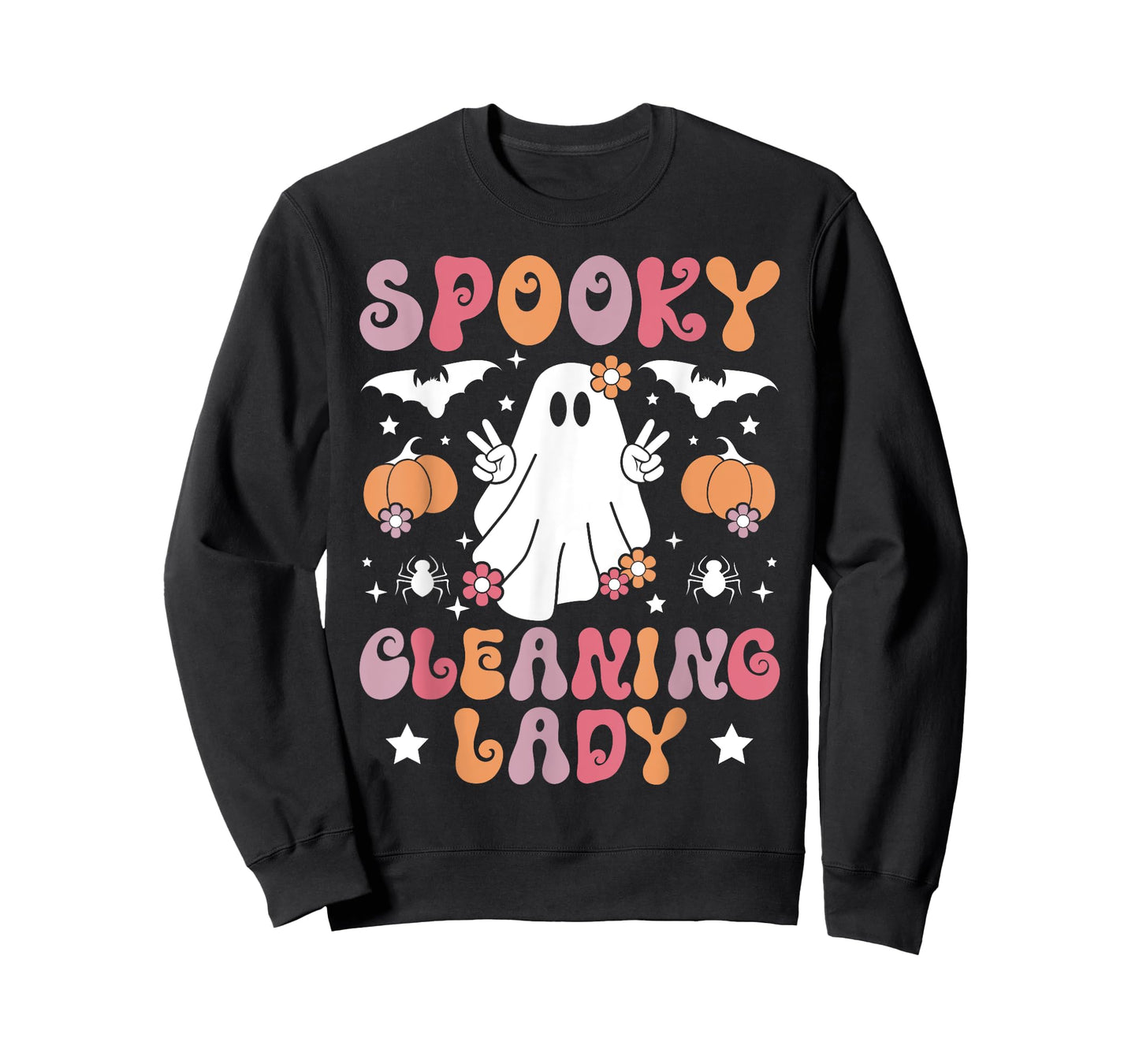 Spooky Cleaning Lady Halloween Housekeeping Cleaner T-Shirt