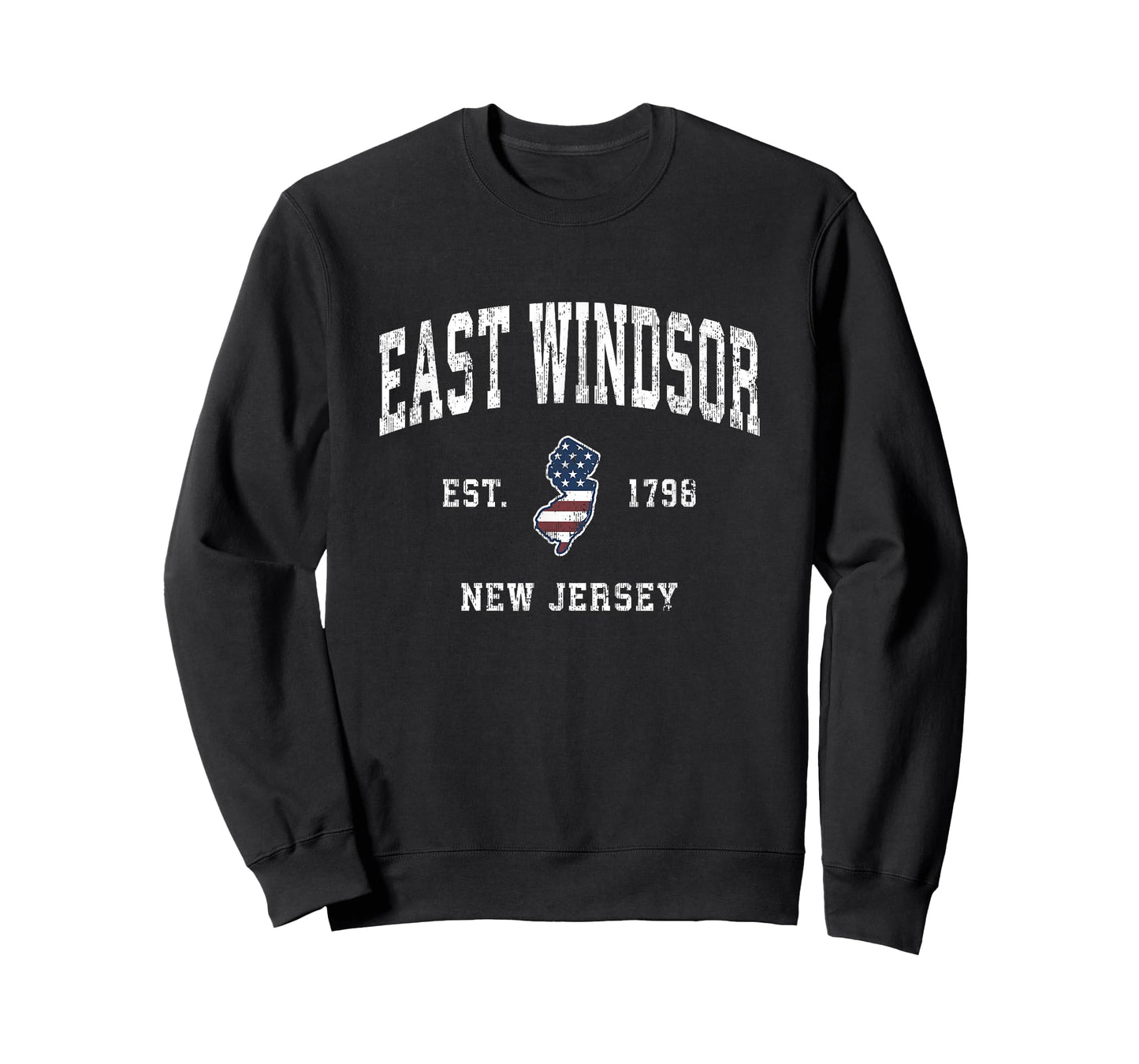 East Windsor New Jersey NJ Vintage American Flag Design T-Shirt