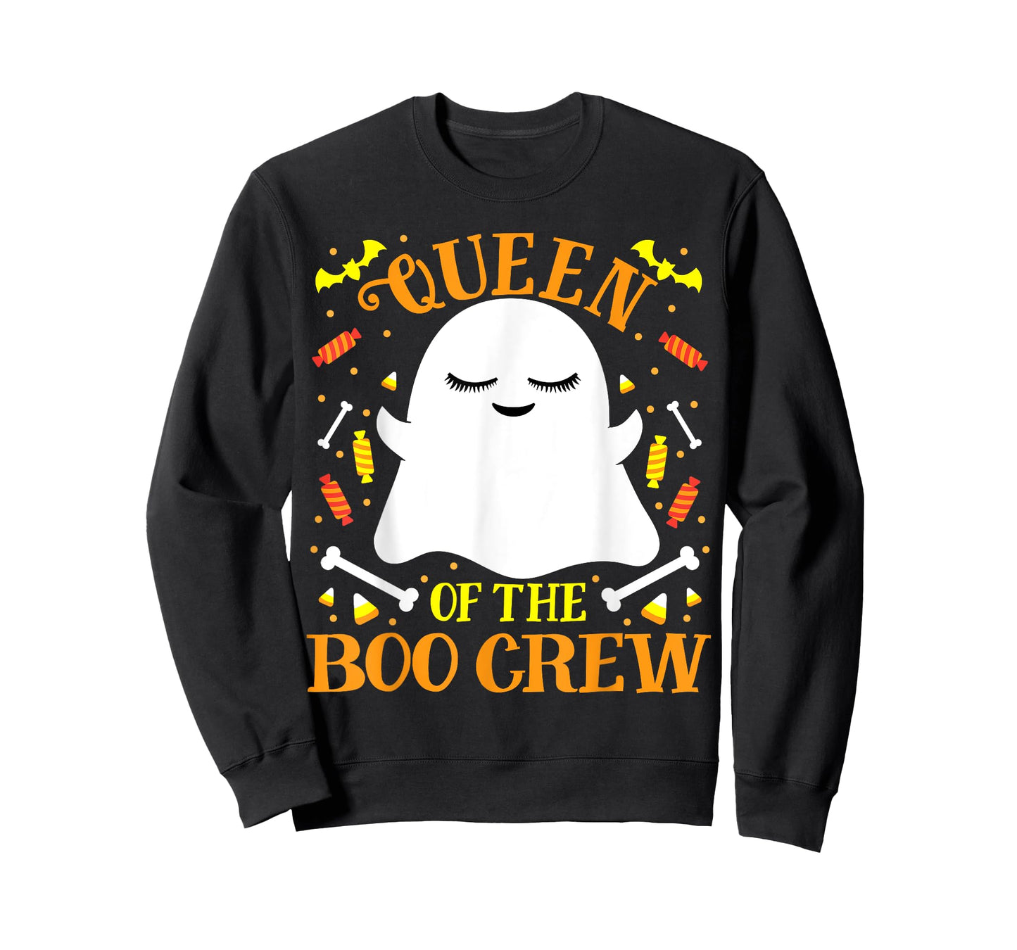 Queen Boo Crew Ghost Matching Family Wife Women Halloween T-Shirt