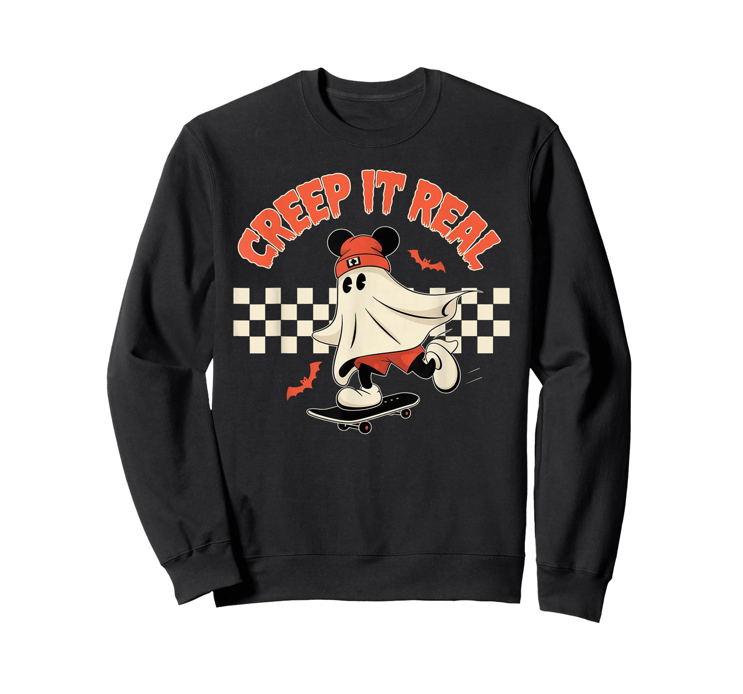 Creep it Real Spooky Ghost Mouse Men Women Halloween T-Shirt