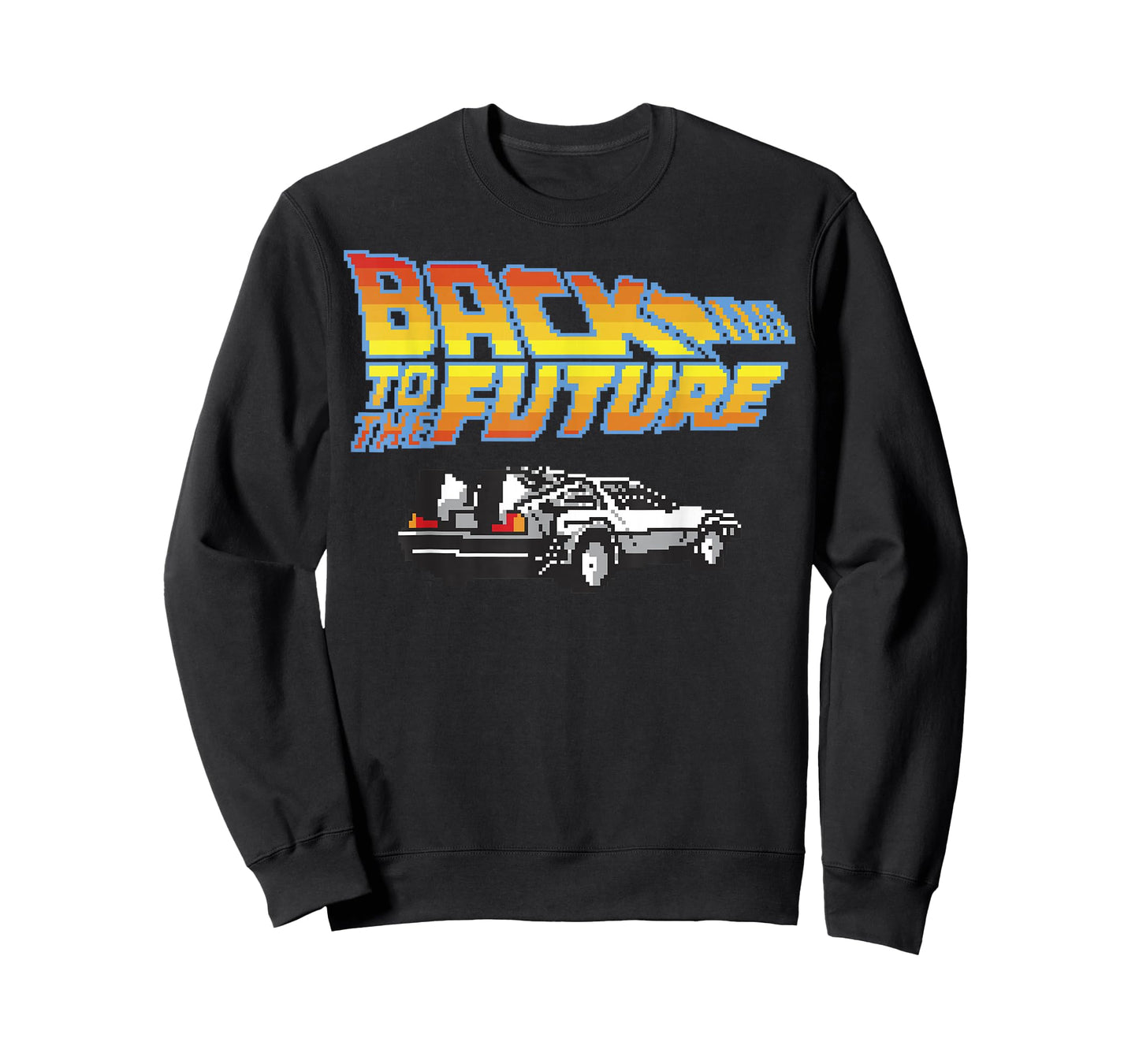 Back To The Future 8-Bit Delorean Logo Graphic T-Shirt T-Shirt